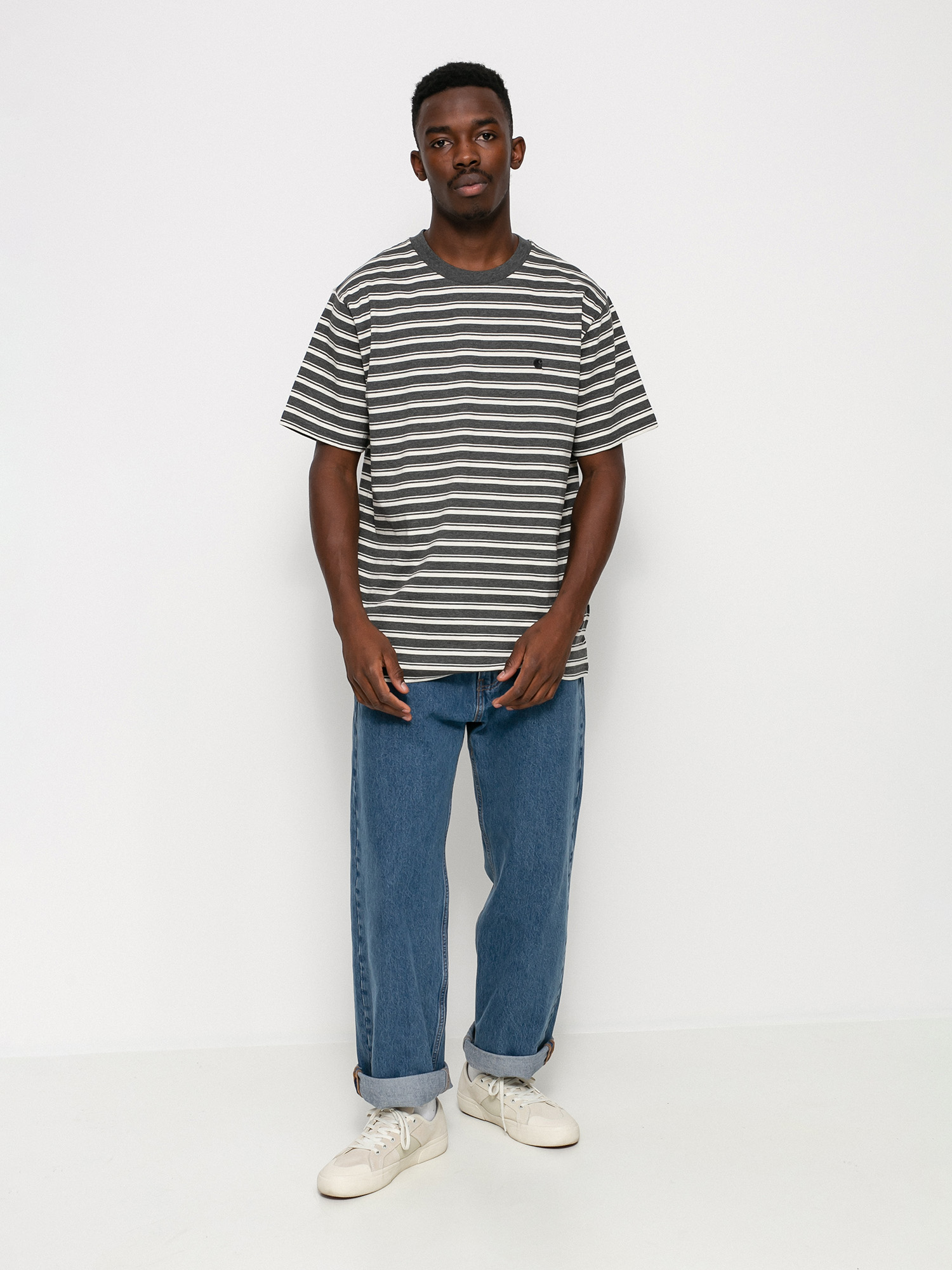 T-shirt Carhartt WIP Gleeson (gleeson stripe/wax/stormcloud heather)