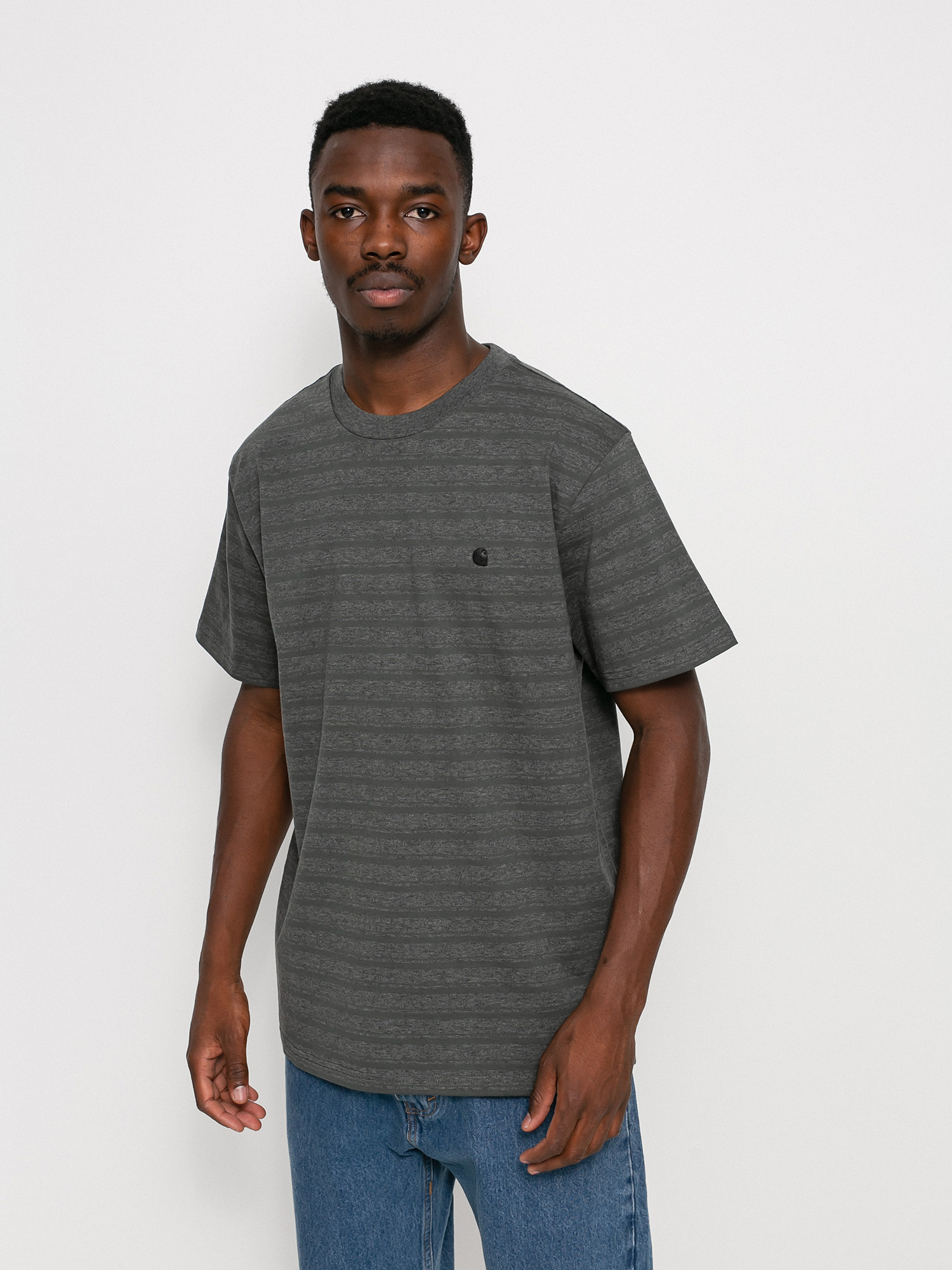 T-shirt Carhartt WIP Gleeson (gleeson stripe/hemlock green/stormcloud heather)