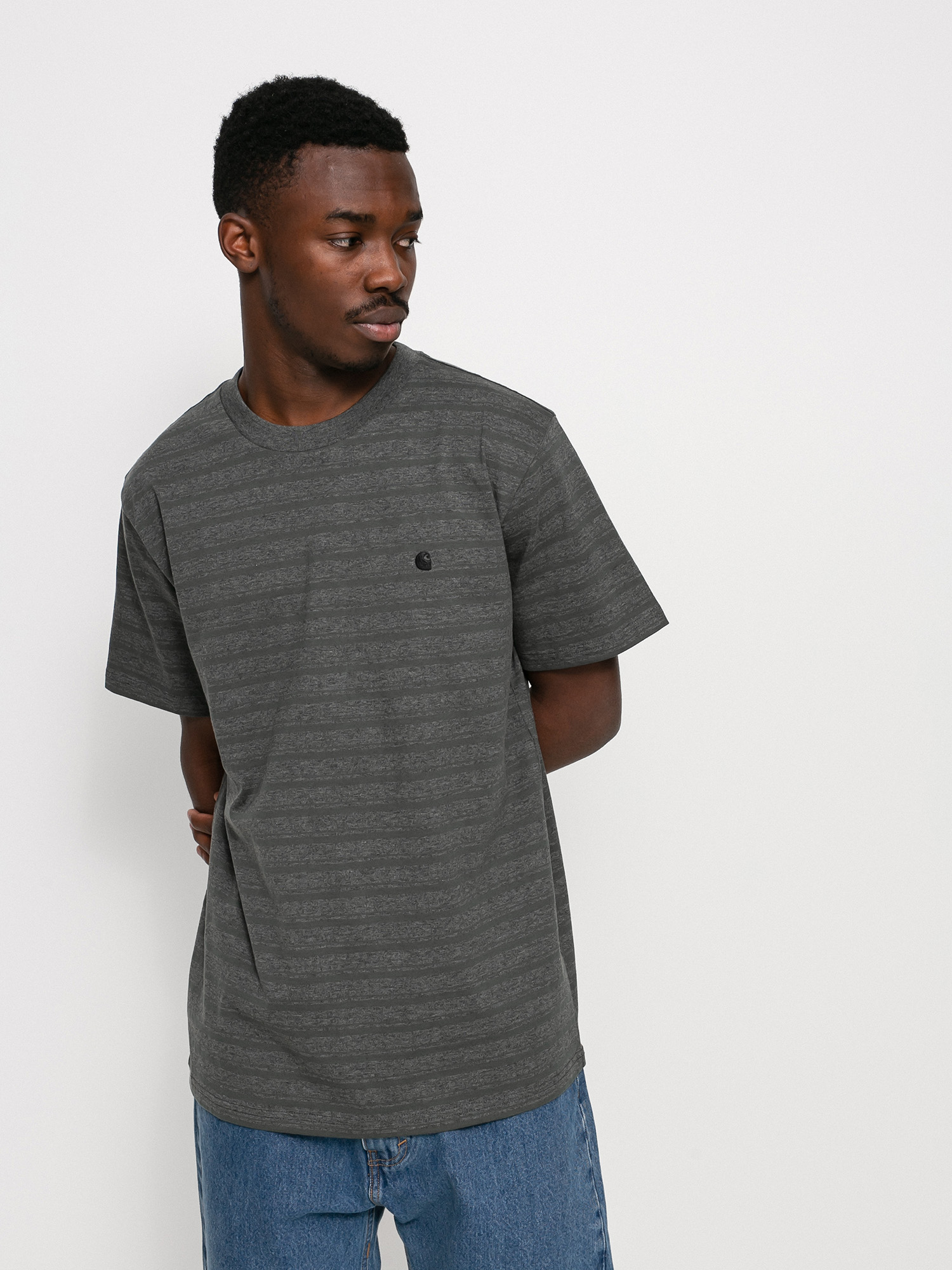 T-shirt Carhartt WIP Gleeson (gleeson stripe/hemlock green/stormcloud heather)