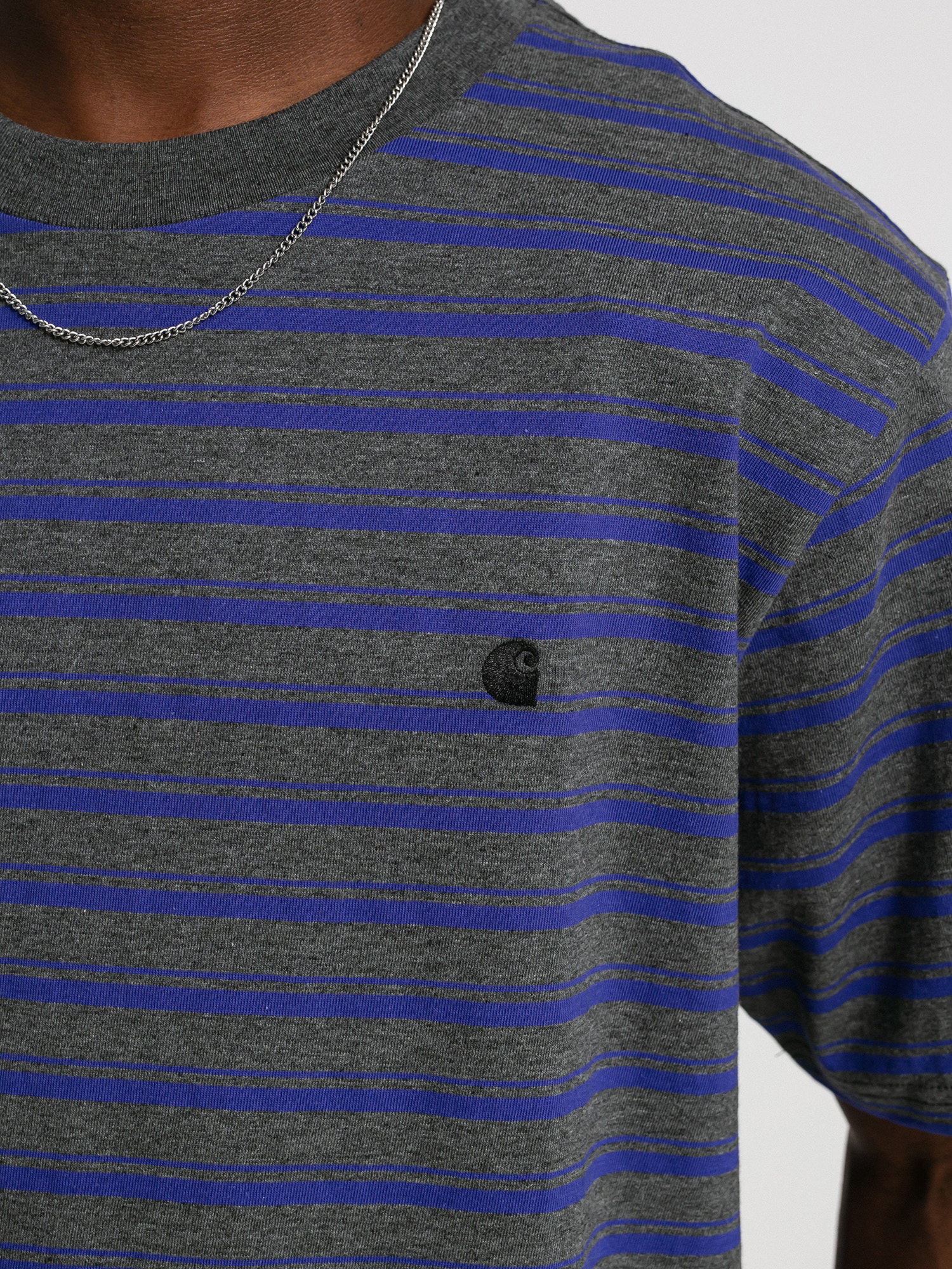 T-shirt Carhartt WIP Gleeson (gleeson stripe/razzmic/stormcloud heather)