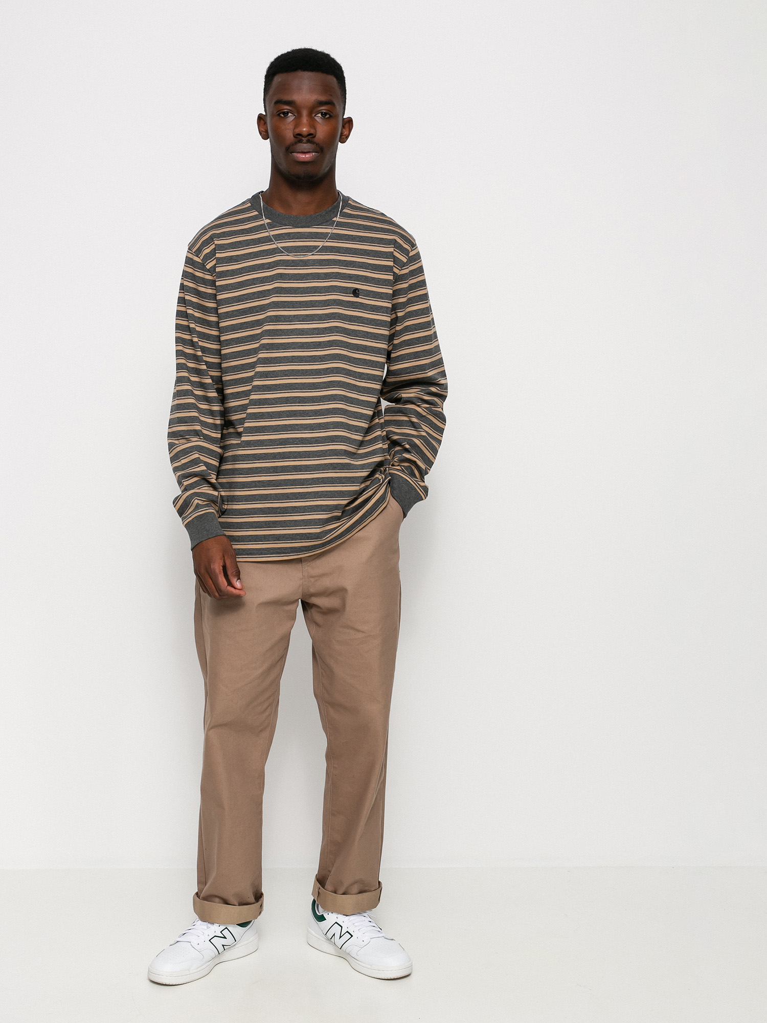 Longsleeve Carhartt WIP Gleeson (gleeson stripe/nomad/stormcloud heather)