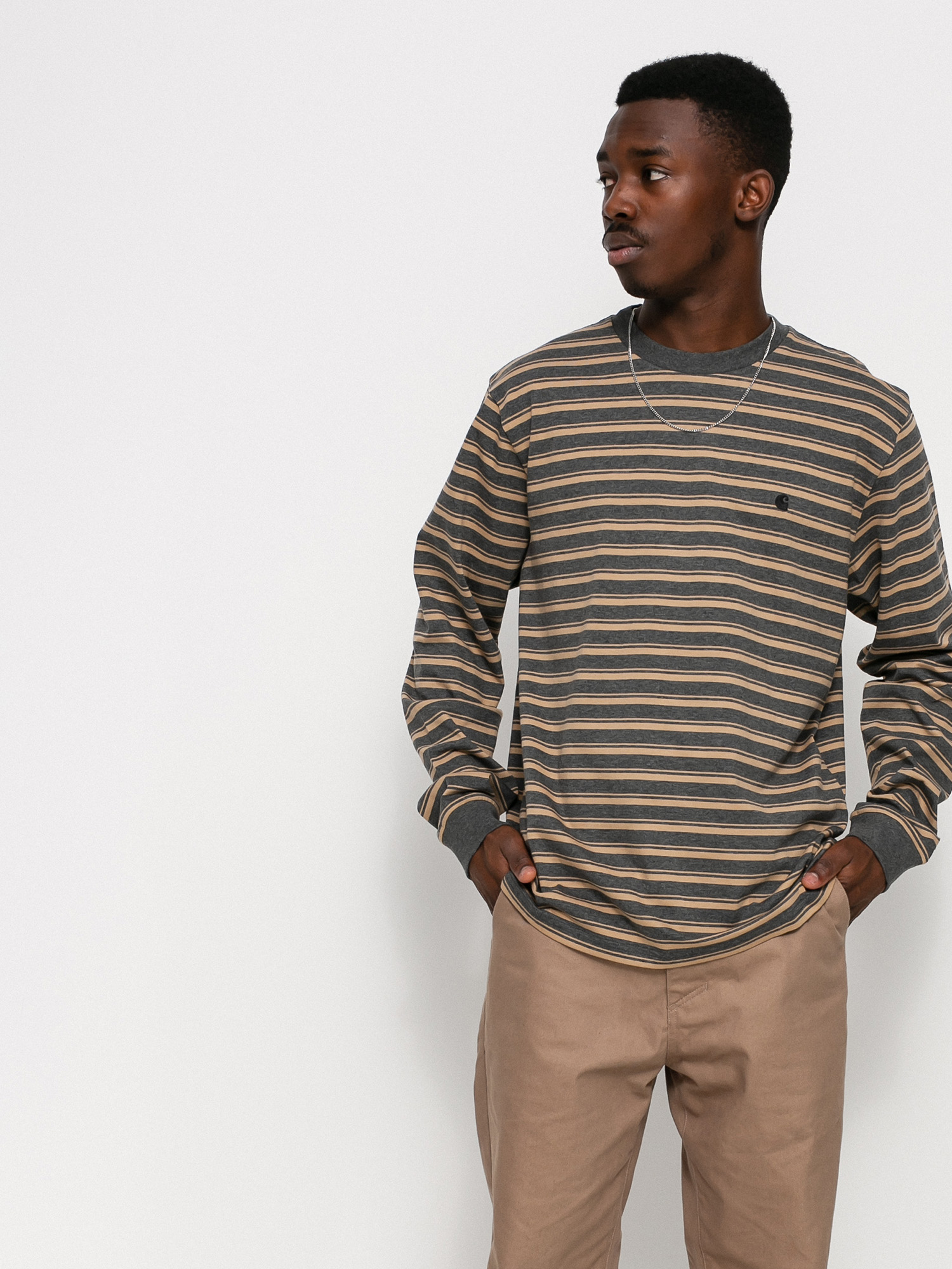 Longsleeve Carhartt WIP Gleeson (gleeson stripe/nomad/stormcloud heather)