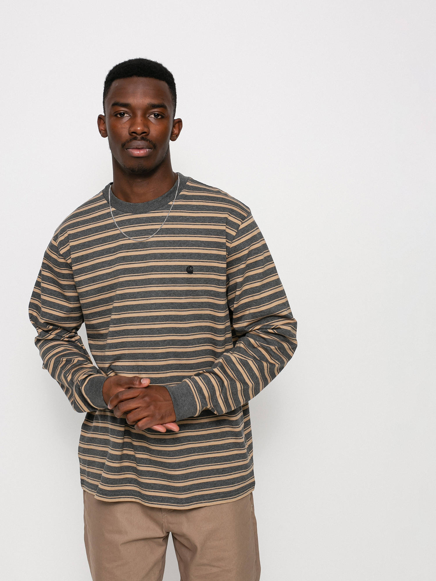 Longsleeve Carhartt WIP Gleeson (gleeson stripe/nomad/stormcloud heather)