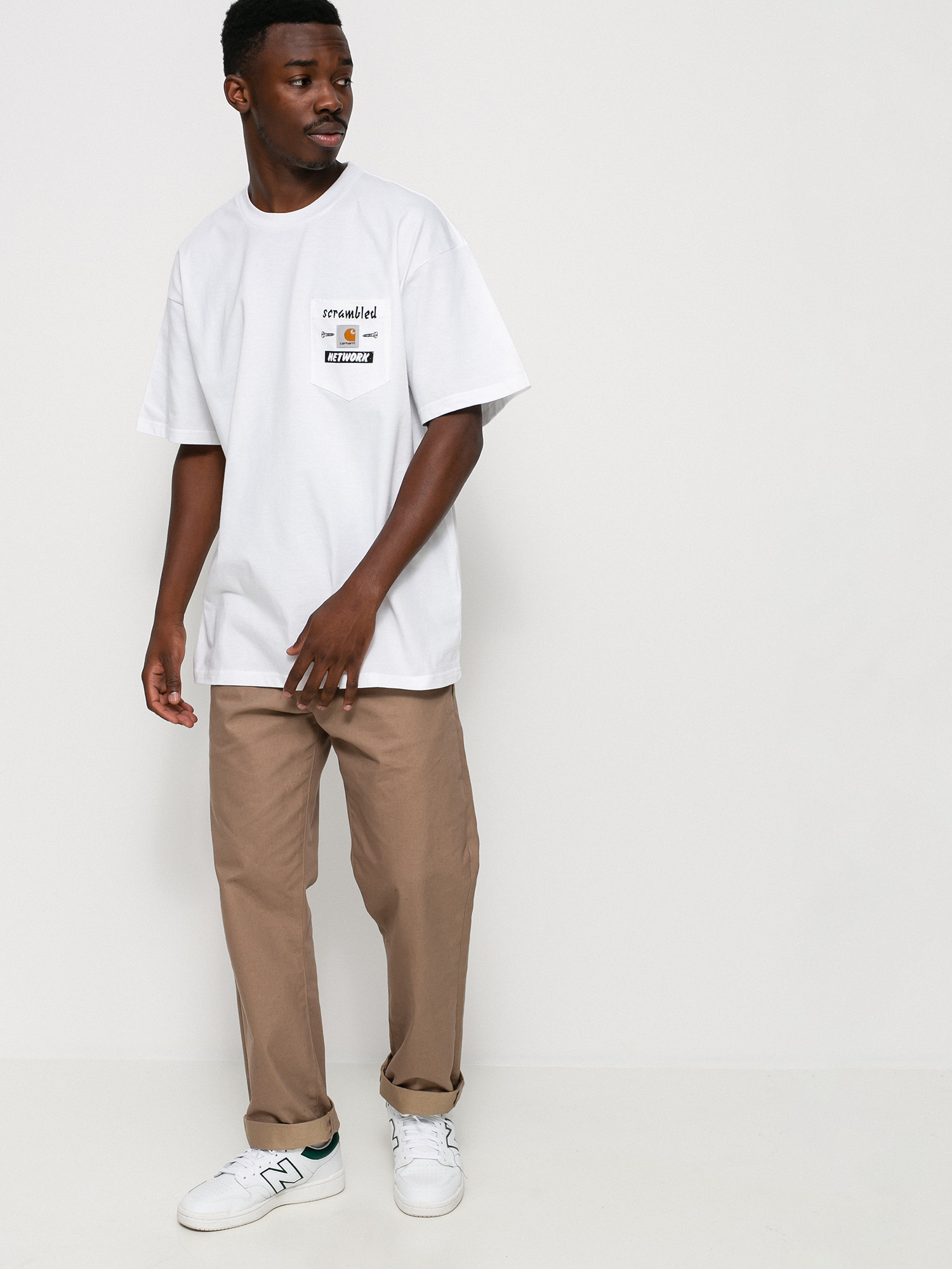 T-shirt Carhartt WIP Scramble Pocket (white/black)