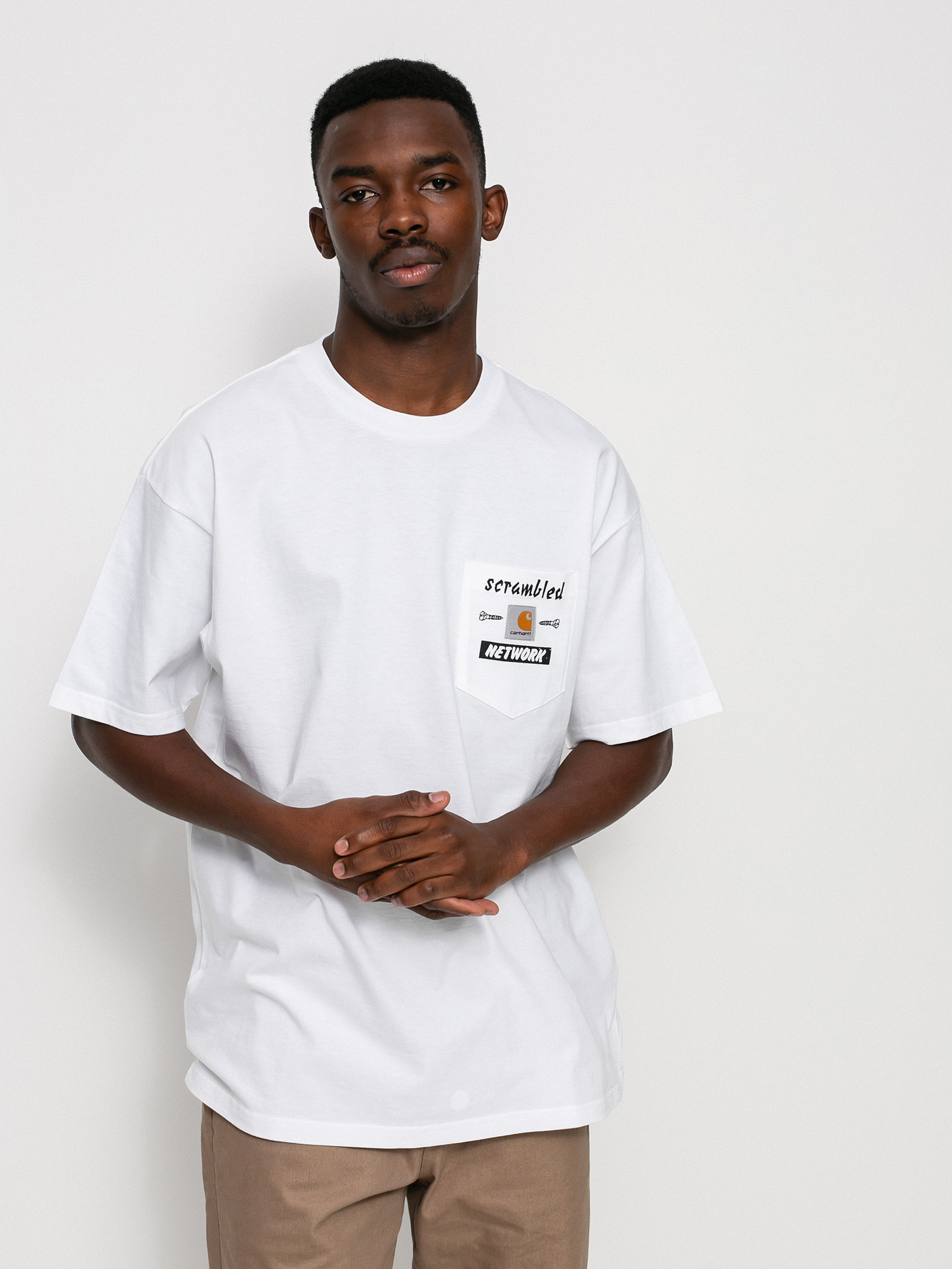 T-shirt Carhartt WIP Scramble Pocket (white/black)