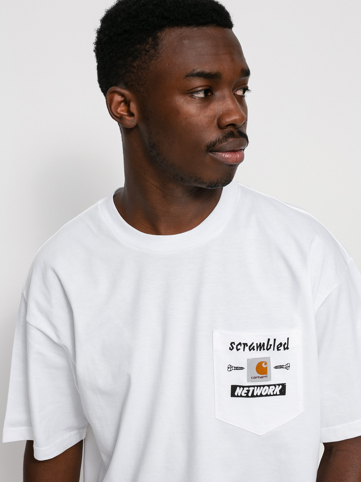 T-shirt Carhartt WIP Scramble Pocket (white/black)