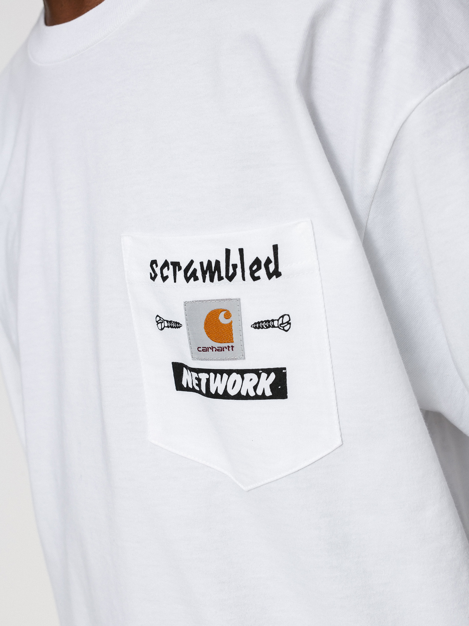 T-shirt Carhartt WIP Scramble Pocket (white/black)