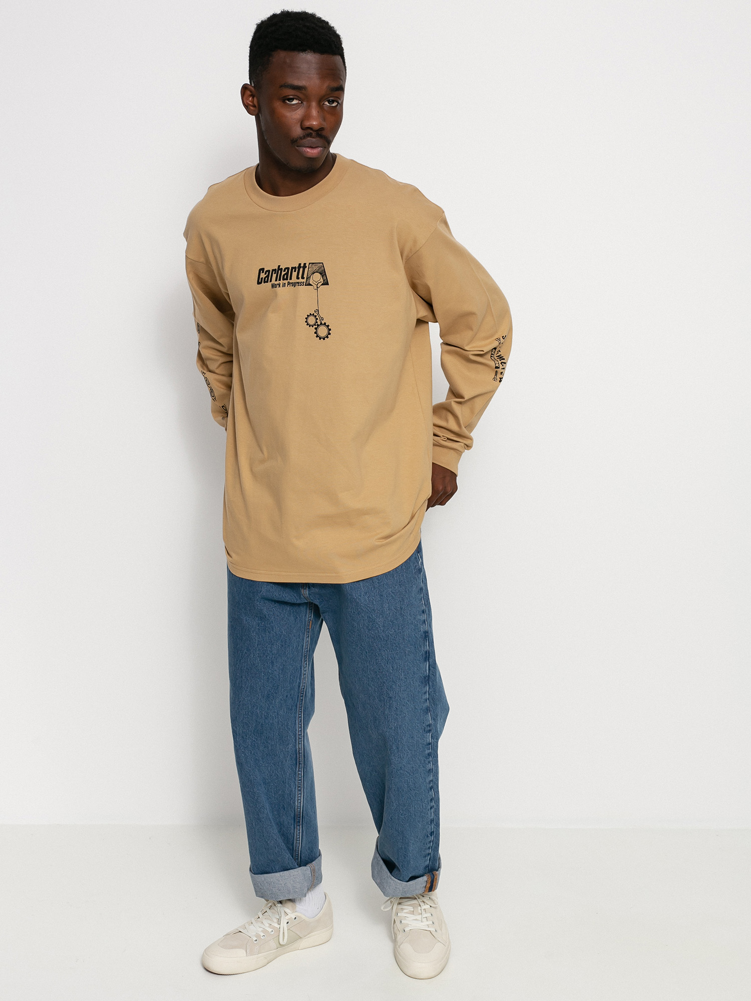 Longsleeve Carhartt WIP Scramble (dusty h brown/black)