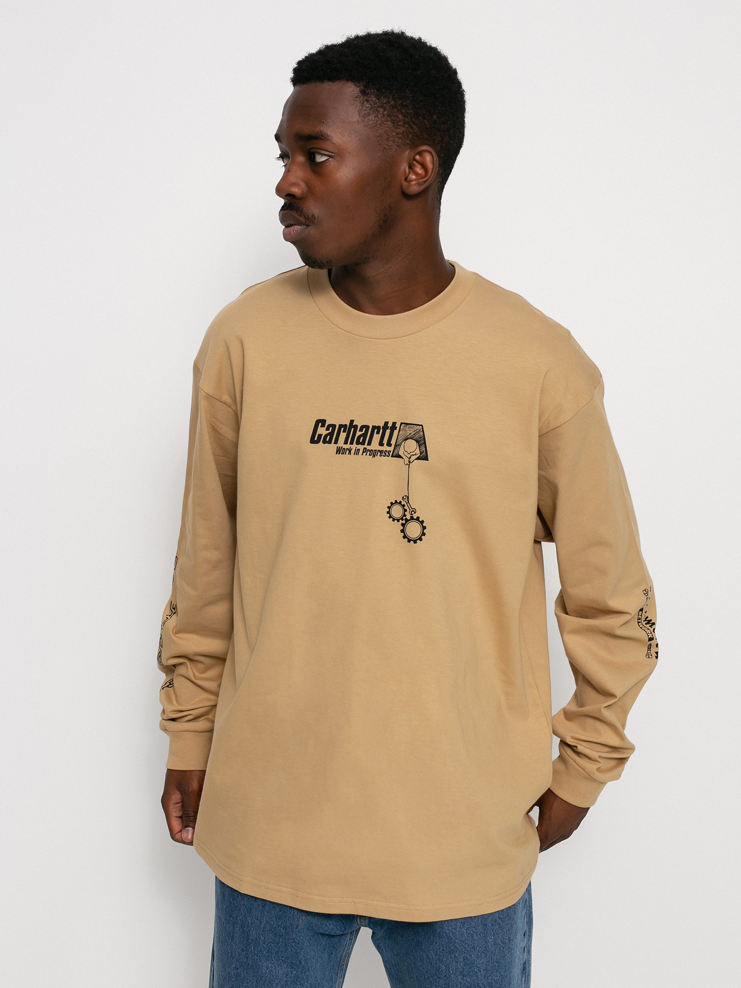 Longsleeve Carhartt WIP Scramble (dusty h brown/black)