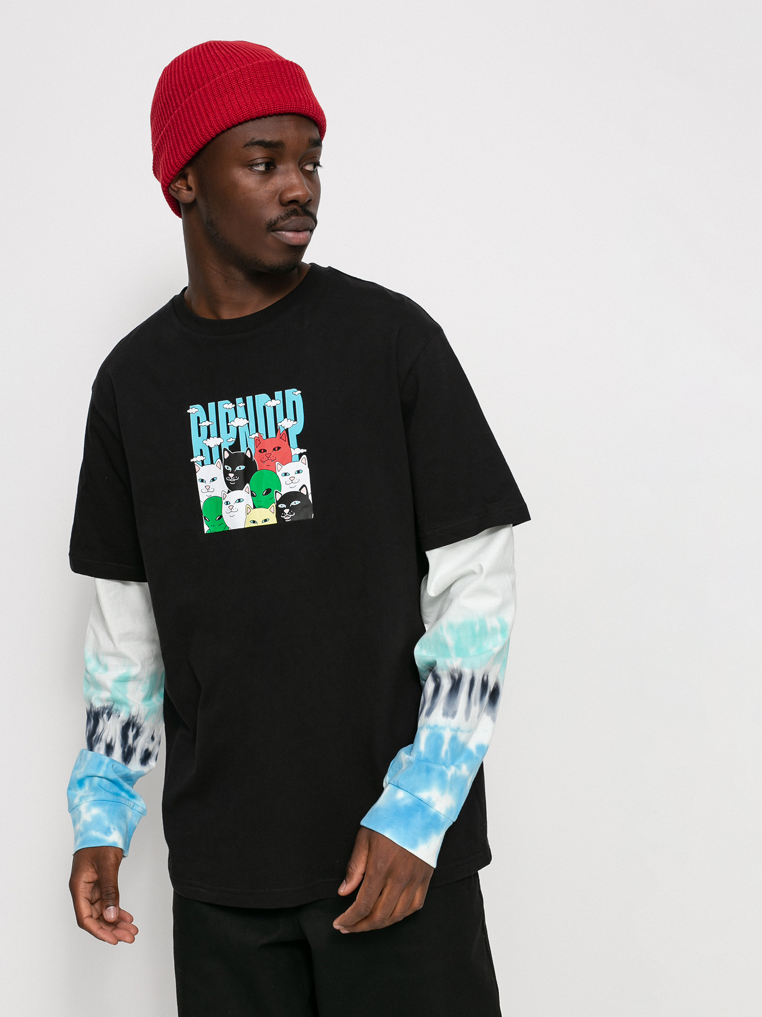 Longsleeve RipNDip Bunched Up (black/tie dye)