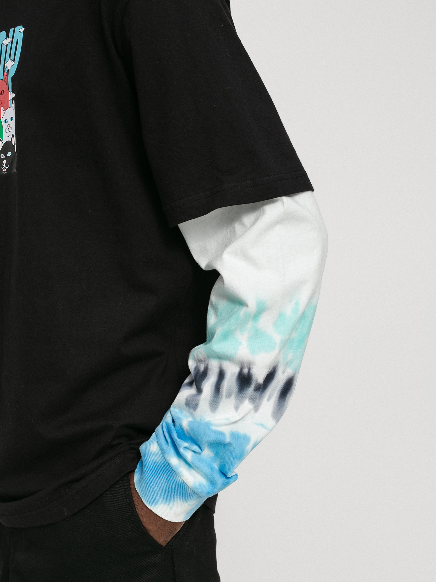 Longsleeve RipNDip Bunched Up (black/tie dye)