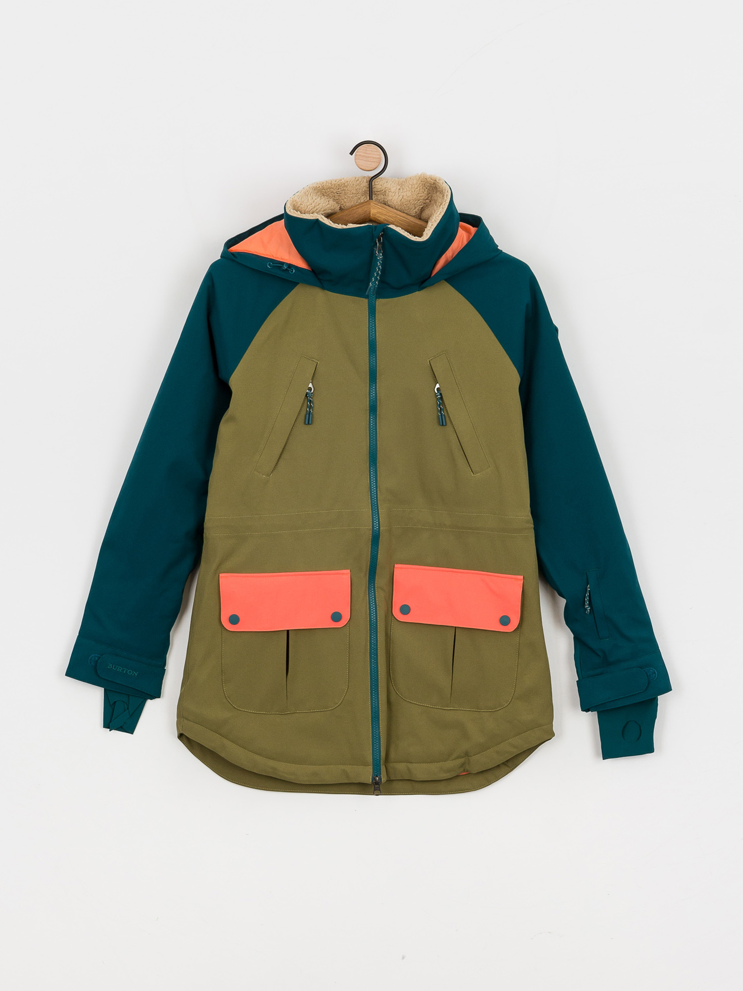 Damska Kurtka snowboardowa Burton Prowess (shaded spruce/martini olive/persimmon)