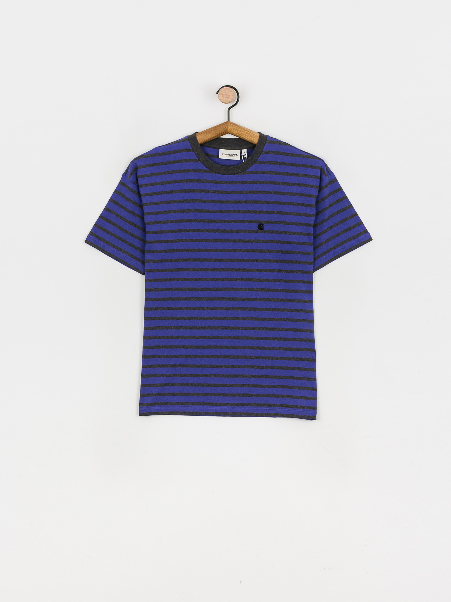 T-shirt Carhartt WIP Robie Wmn (robie stripe/razzmic/stormcloud heather)