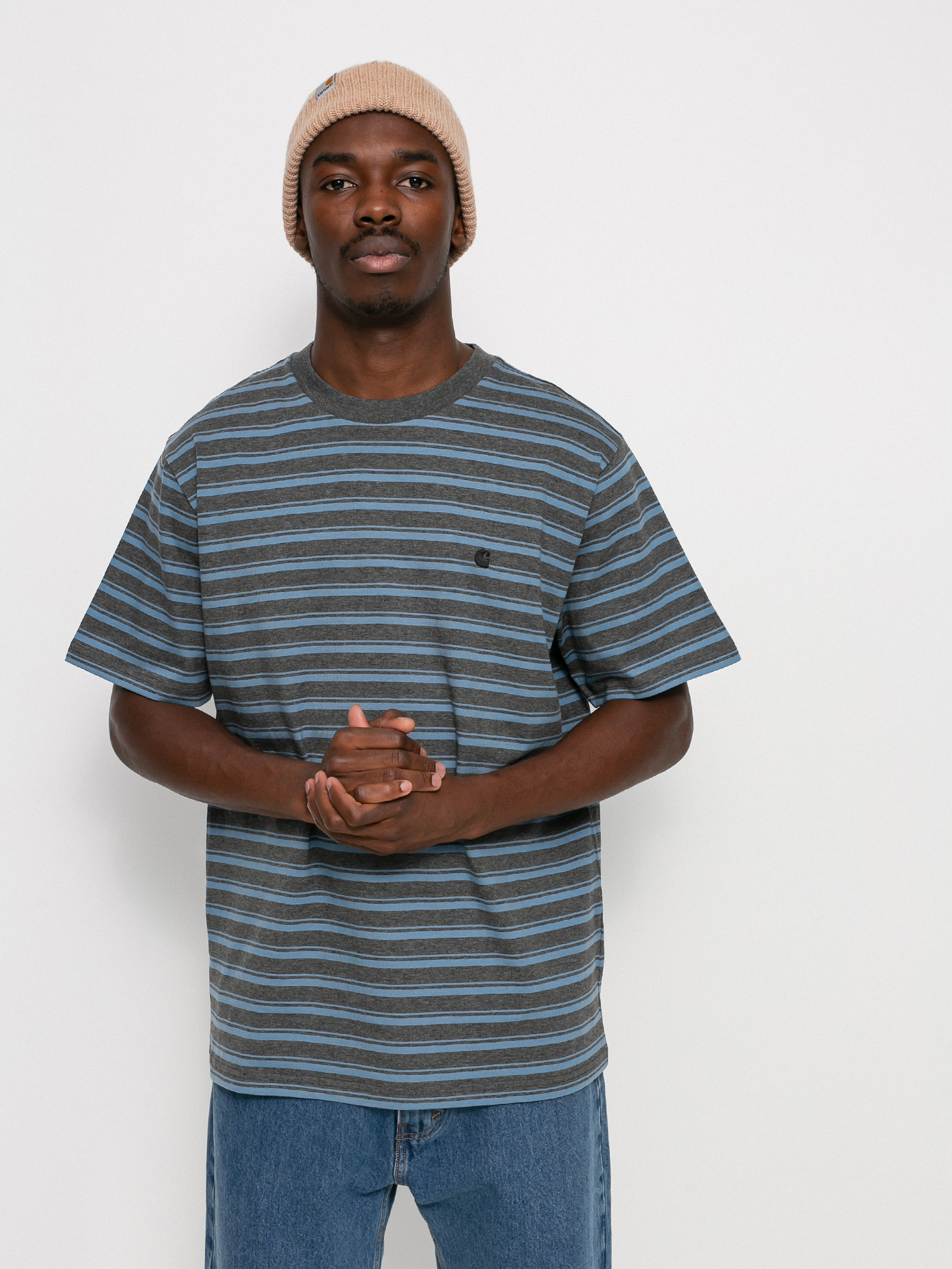 T-shirt Carhartt WIP Gleeson (gleeson stripe/icy water/stormcloud heather)