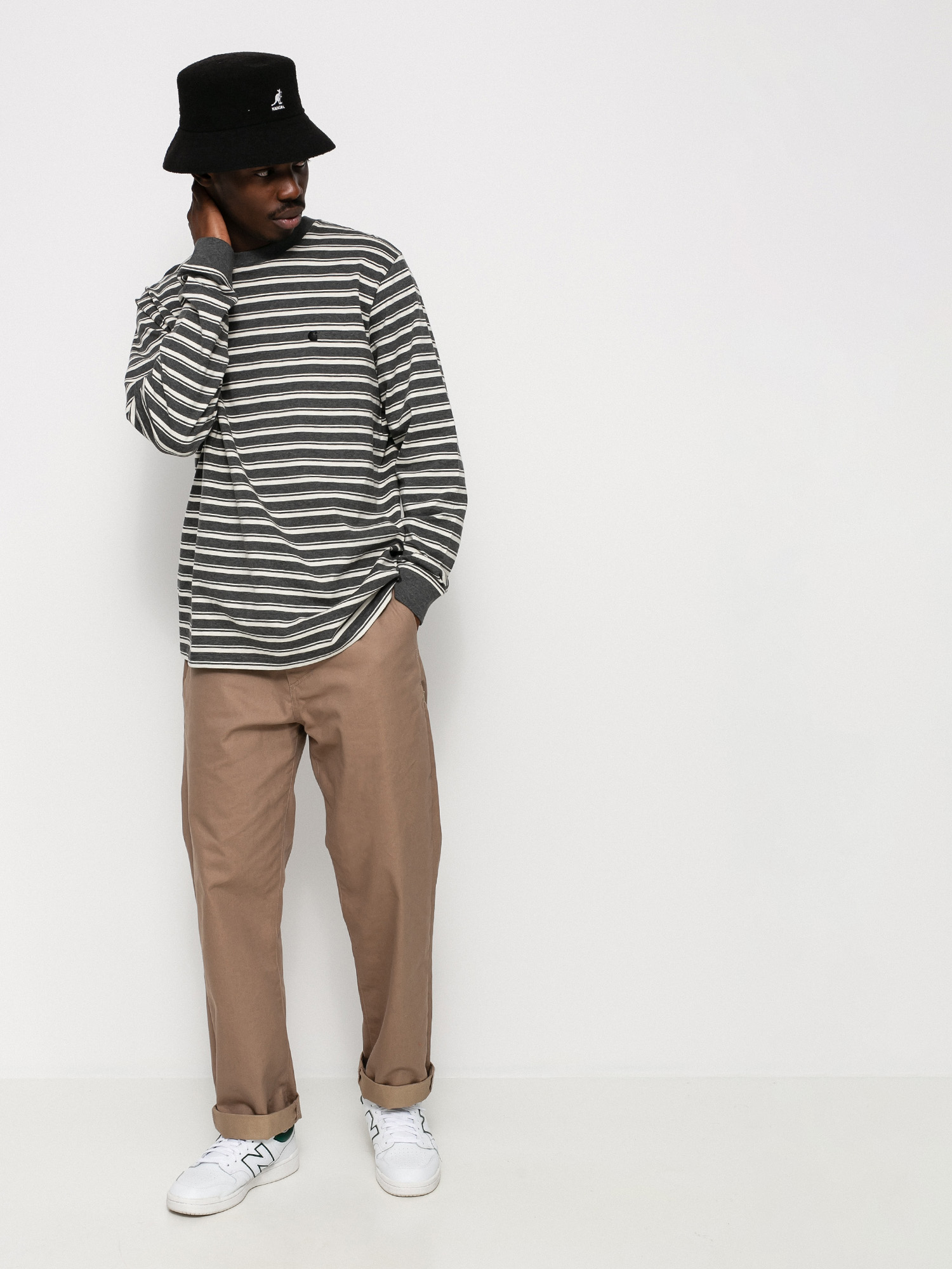 Longsleeve Carhartt WIP Gleeson (gleeson stripe/wax/stormcloud heather)