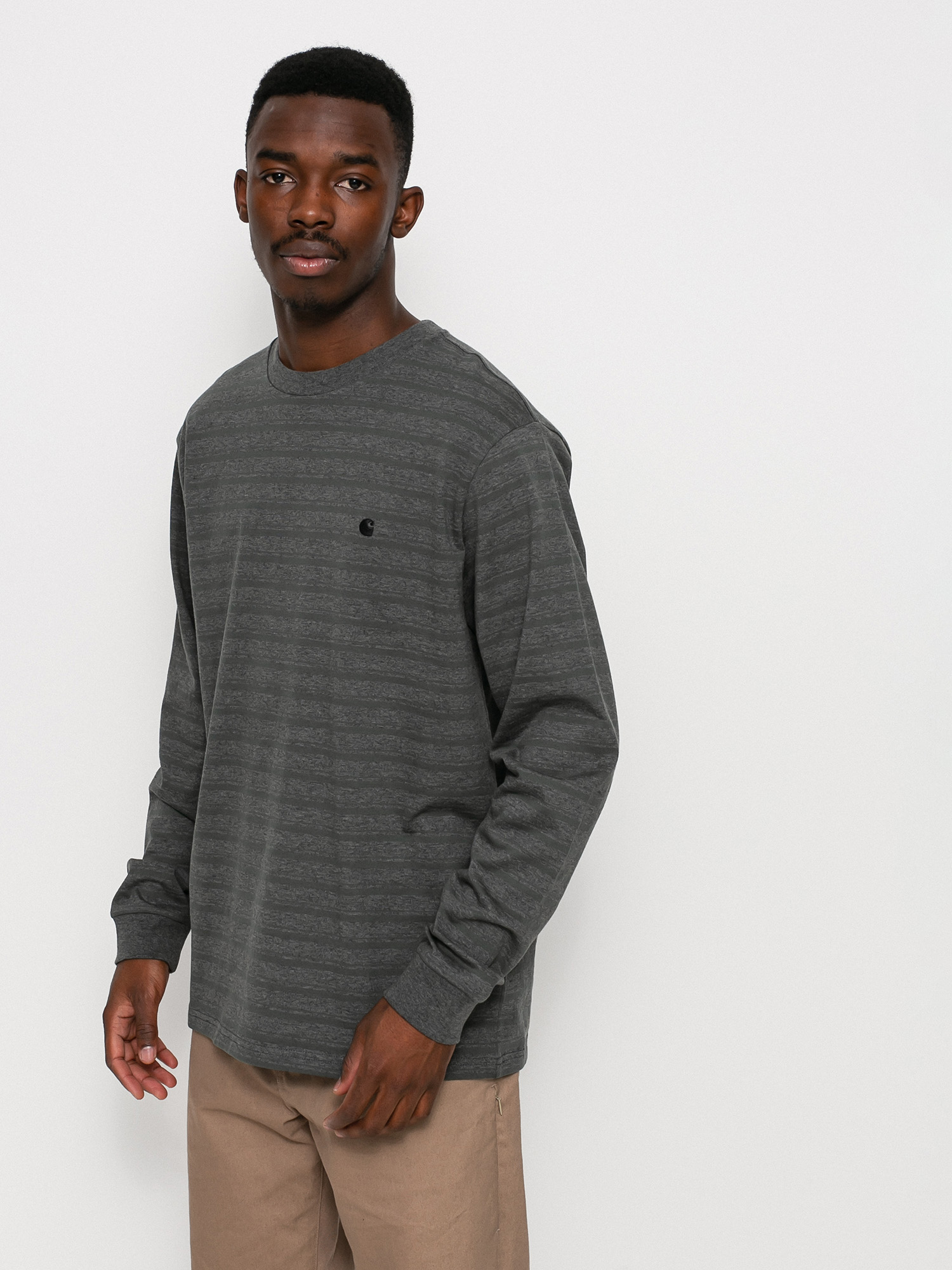 Longsleeve Carhartt WIP Gleeson (gleeson stripe/hemlock green/stormcloud heather)