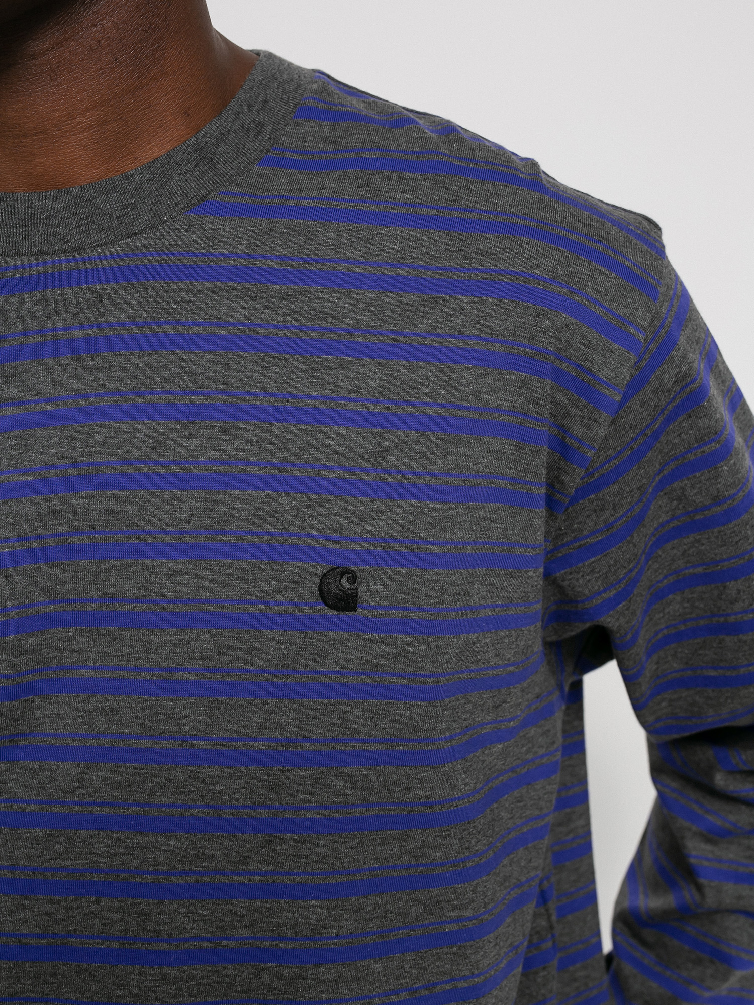 Longsleeve Carhartt WIP Gleeson (gleeson stripe/razzmic/stormcloud heather)