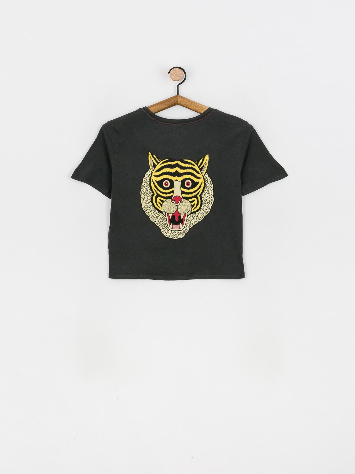 T-shirt RVCA Leines Tigerface Wmn (washed black)