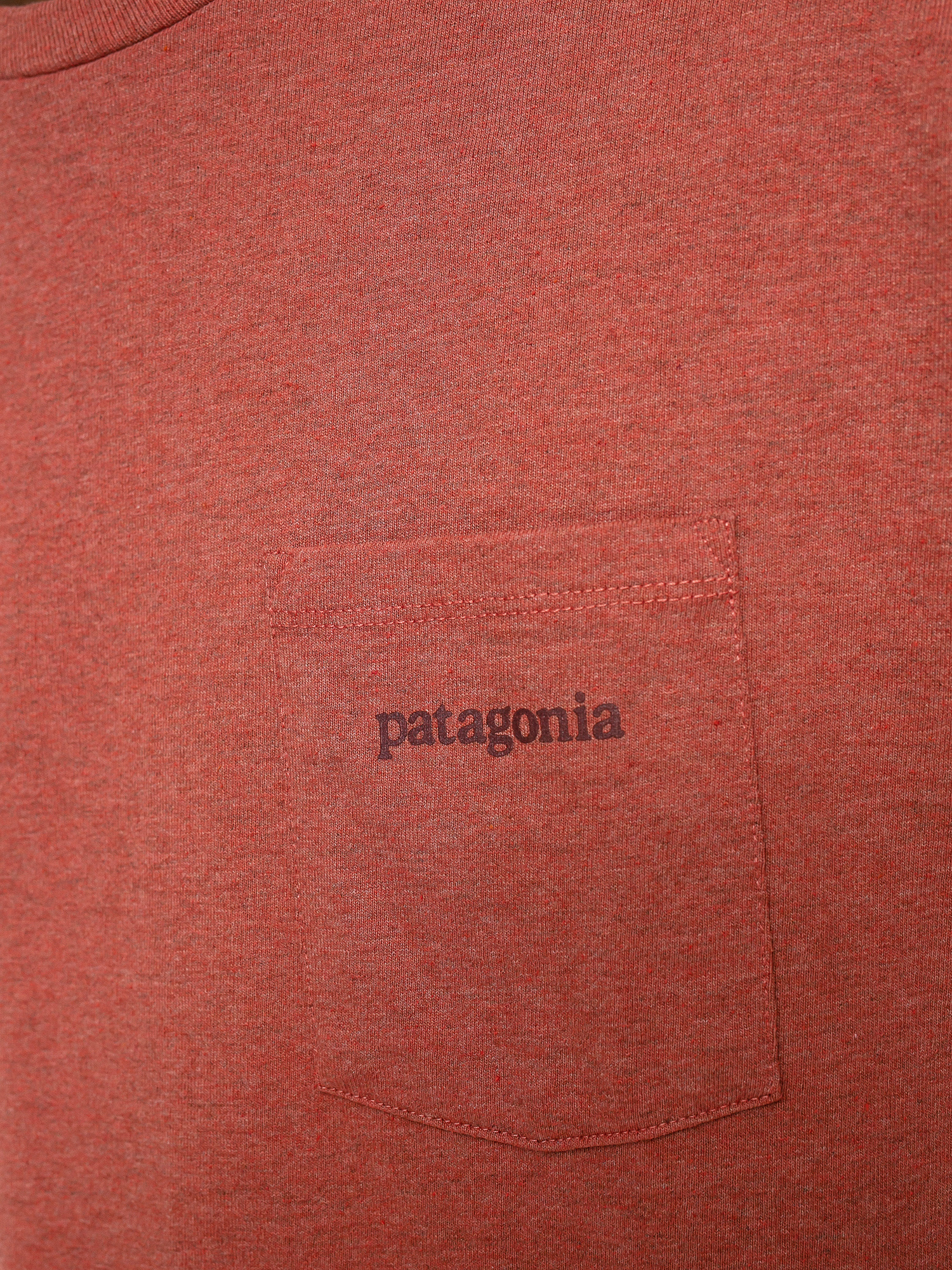T-shirt Patagonia Line Logo Ridge Pocket Responsibili (rosehip)