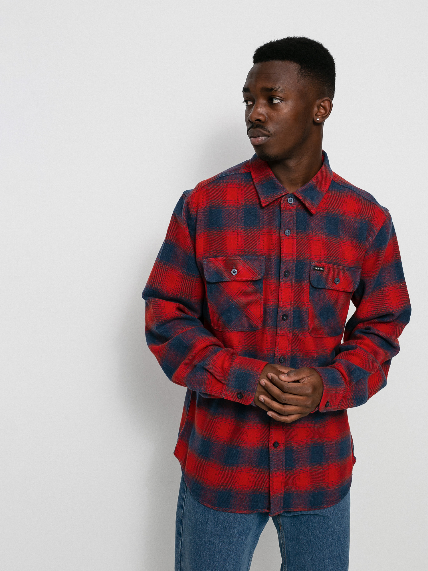Koszula Brixton Bowery Flannel Ls (aurora red)