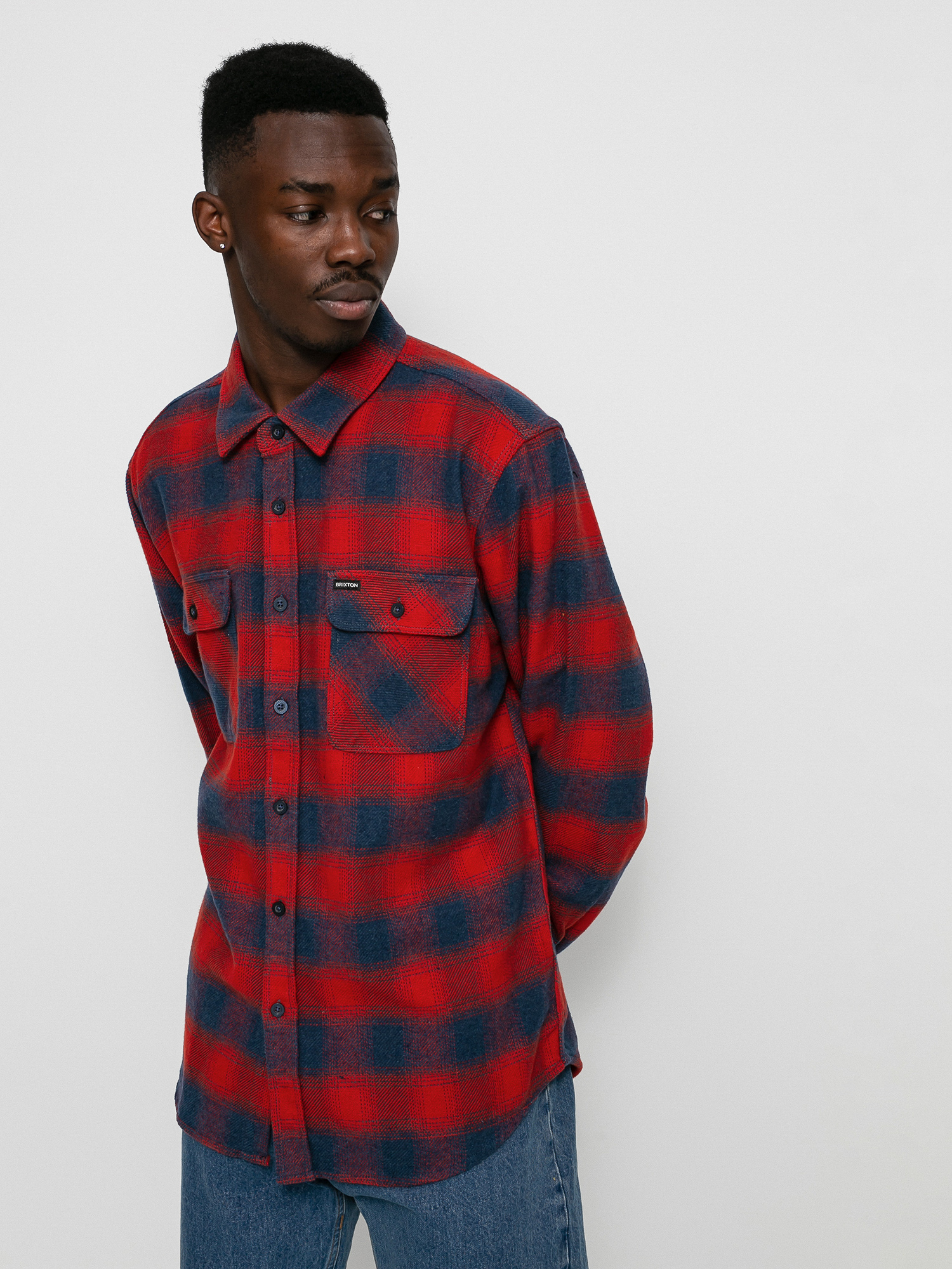 Koszula Brixton Bowery Flannel Ls (aurora red)