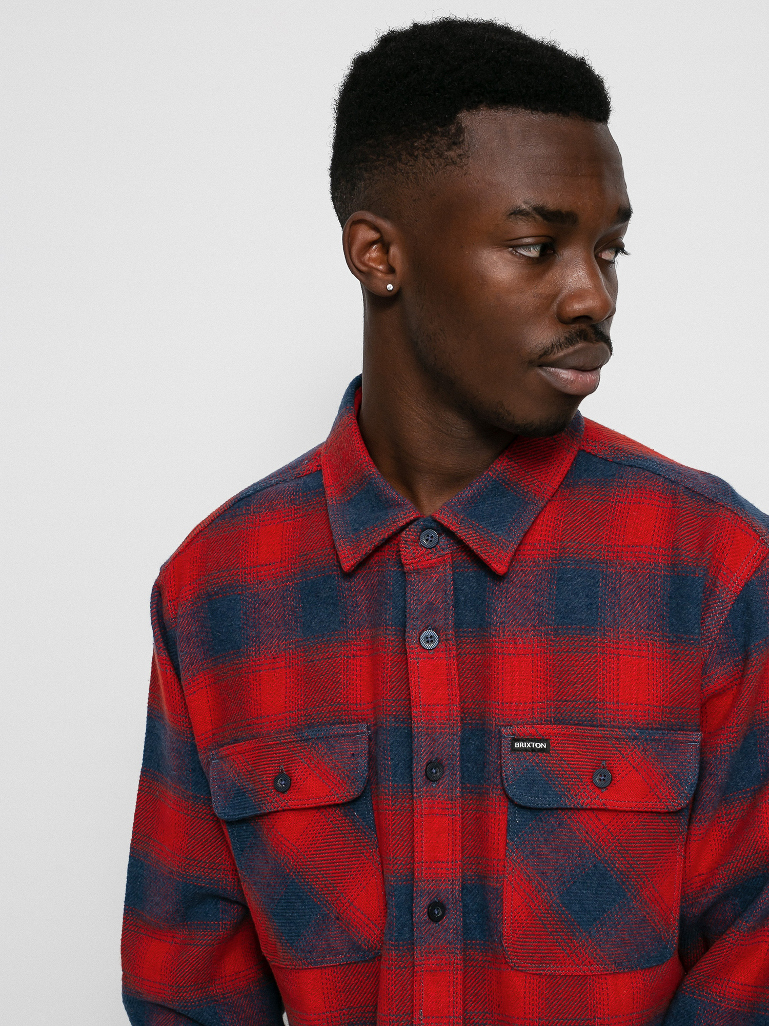 Koszula Brixton Bowery Flannel Ls (aurora red)