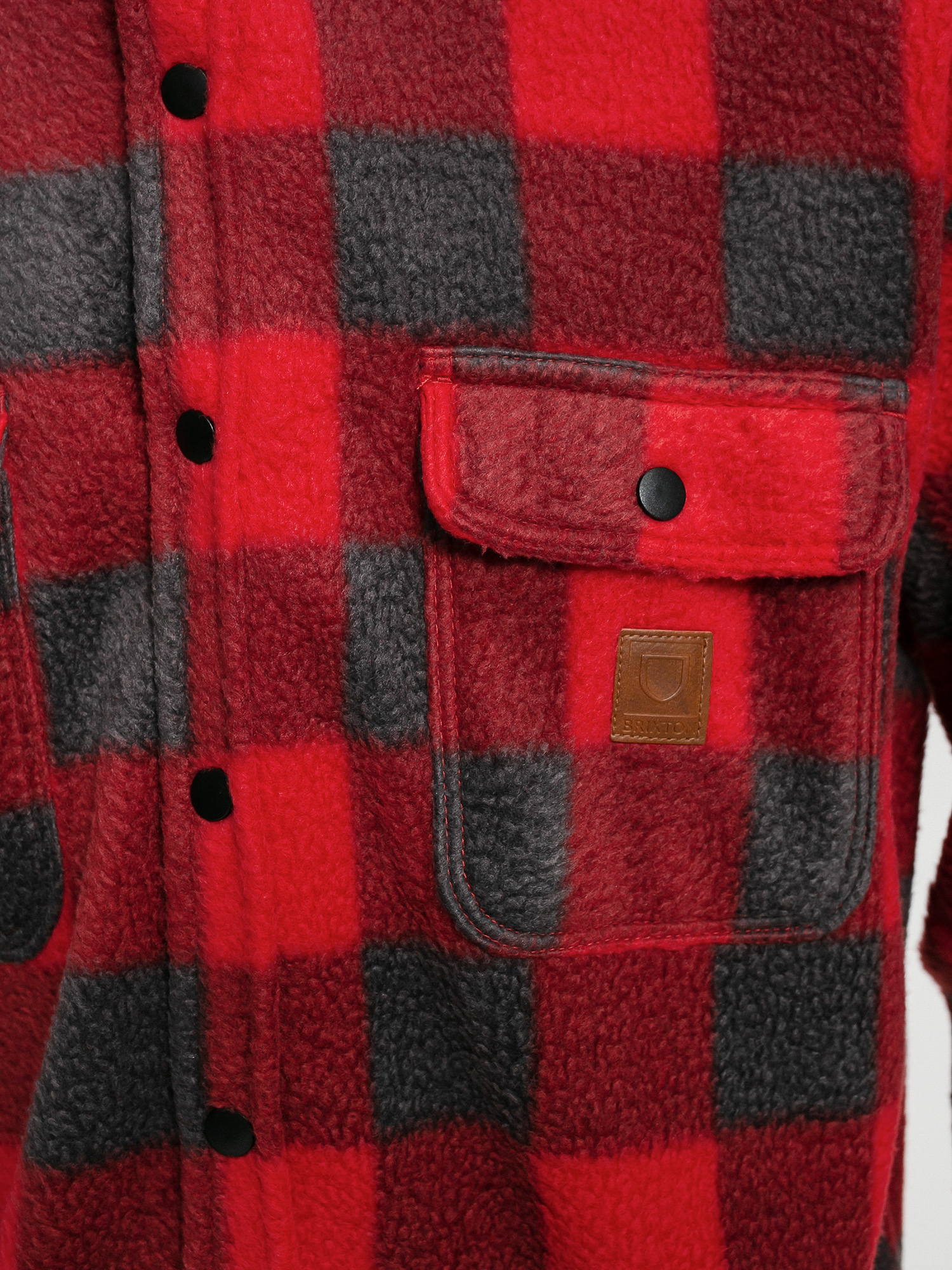 Koszula Brixton Bowery Arctic Stretch Flee Ls (red/grey)