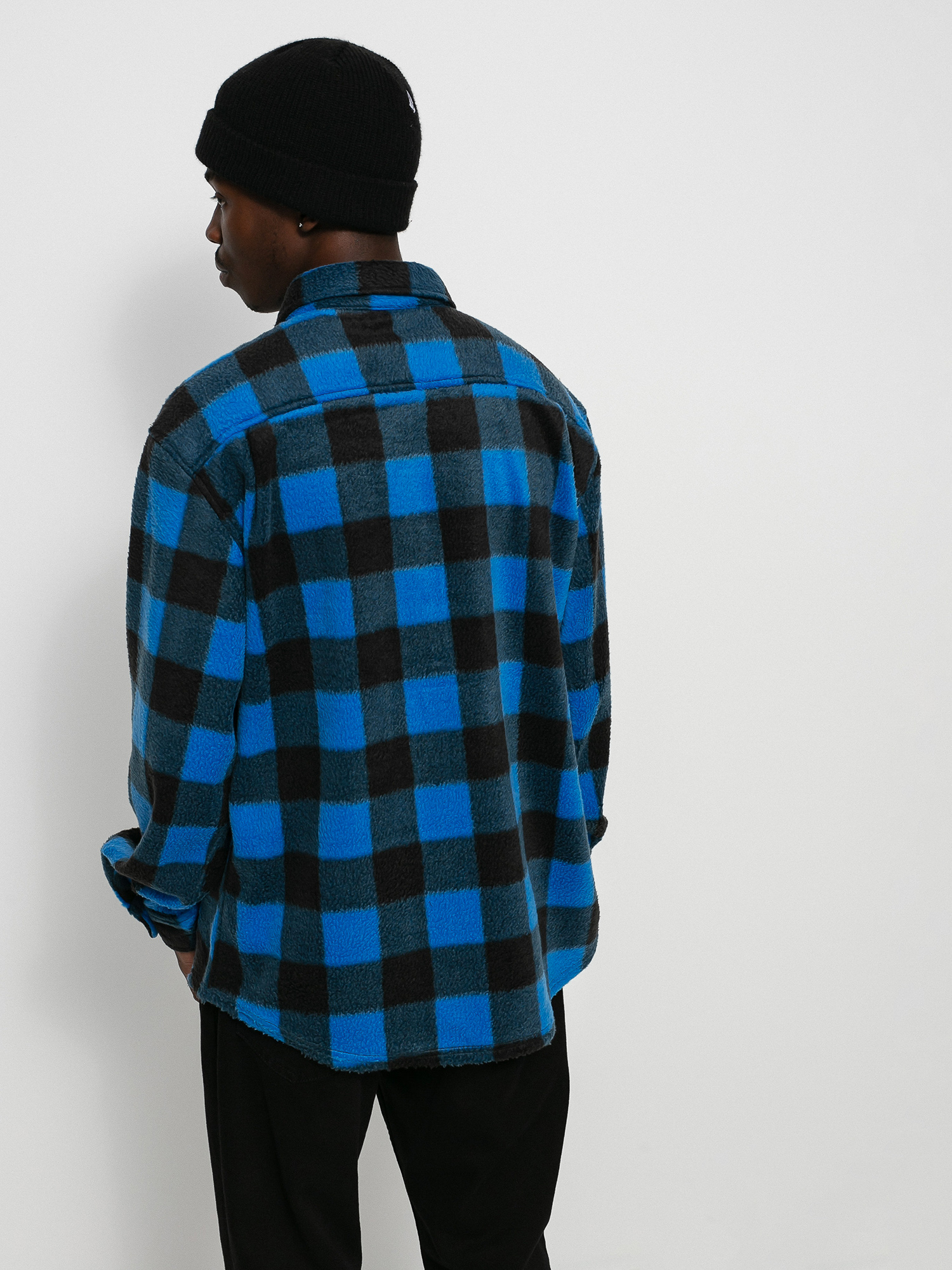 Koszula Brixton Bowery Arctic Stretch Flee Ls (blue plaid)
