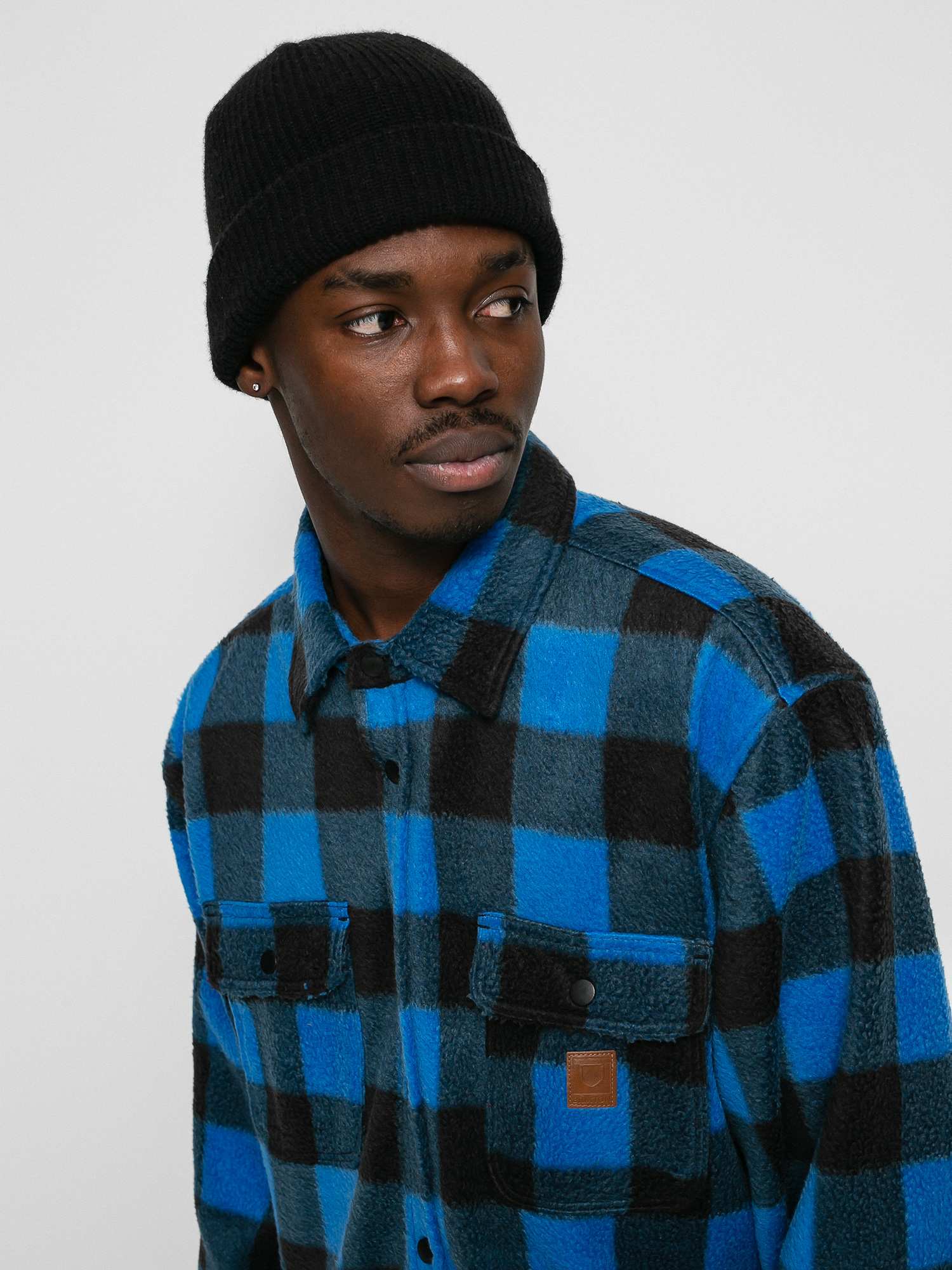 Koszula Brixton Bowery Arctic Stretch Flee Ls (blue plaid)