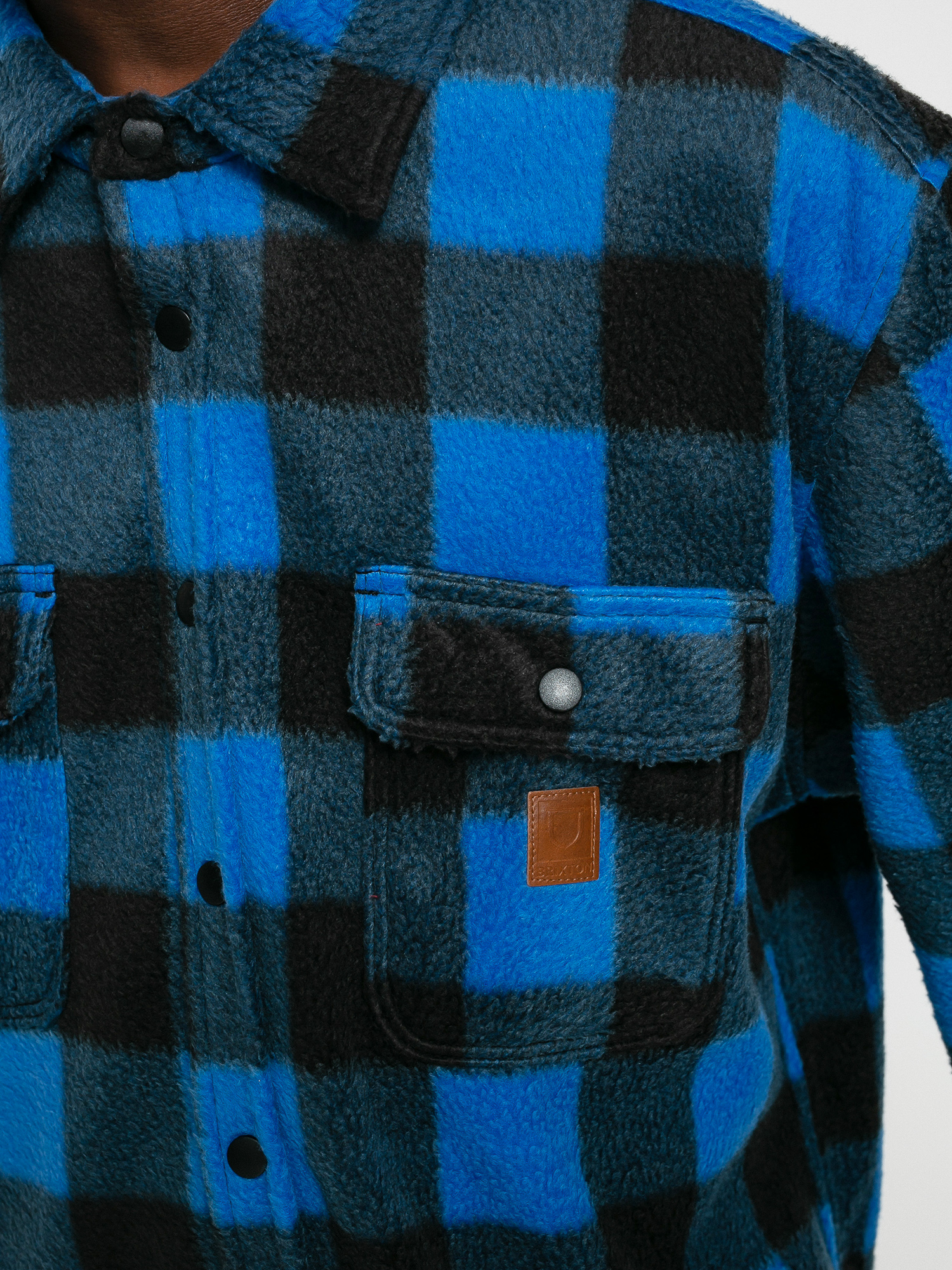 Koszula Brixton Bowery Arctic Stretch Flee Ls (blue plaid)