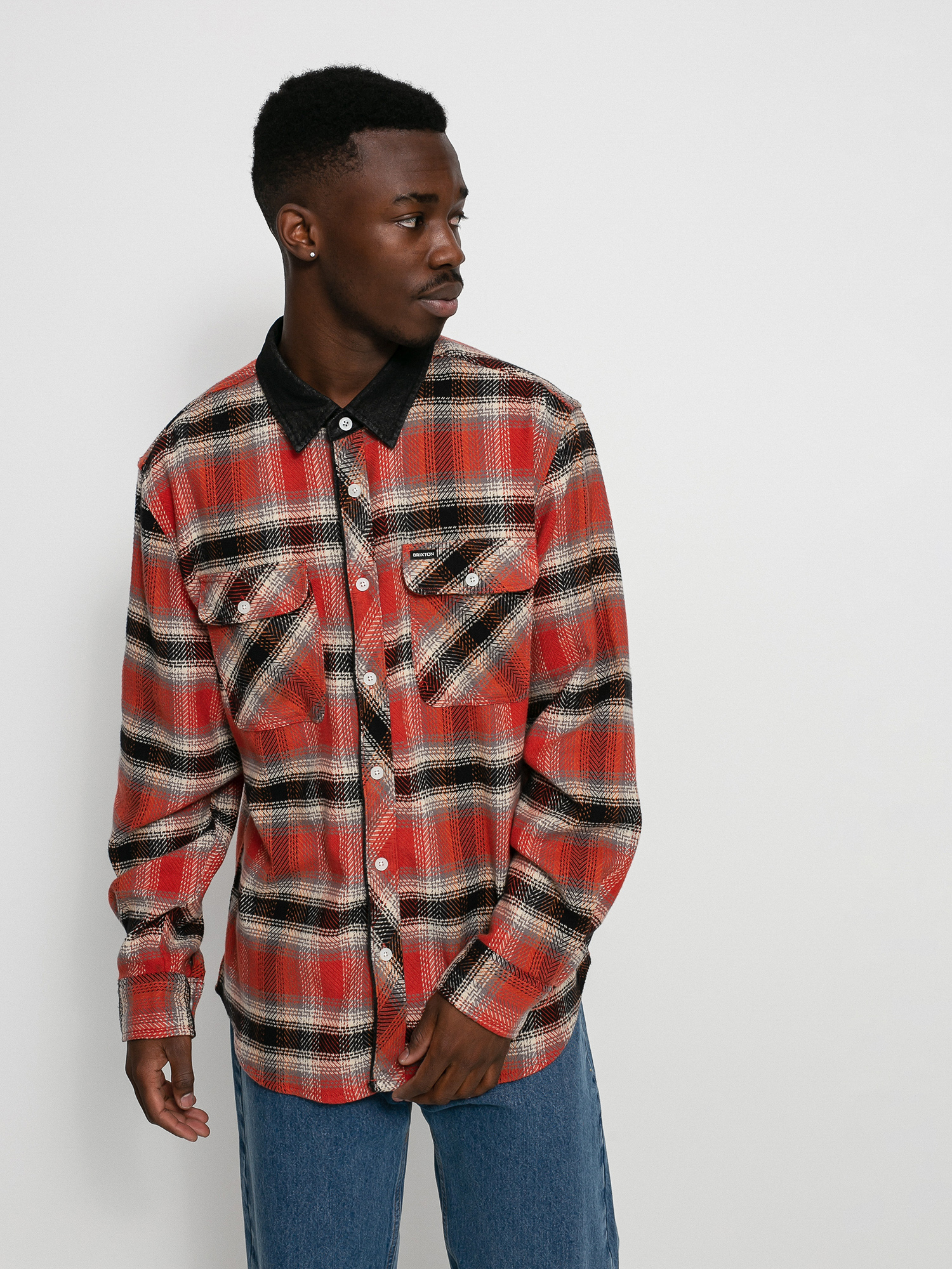 Koszula Brixton Bowery Stretch X Flannel Ls (phoenix orange)