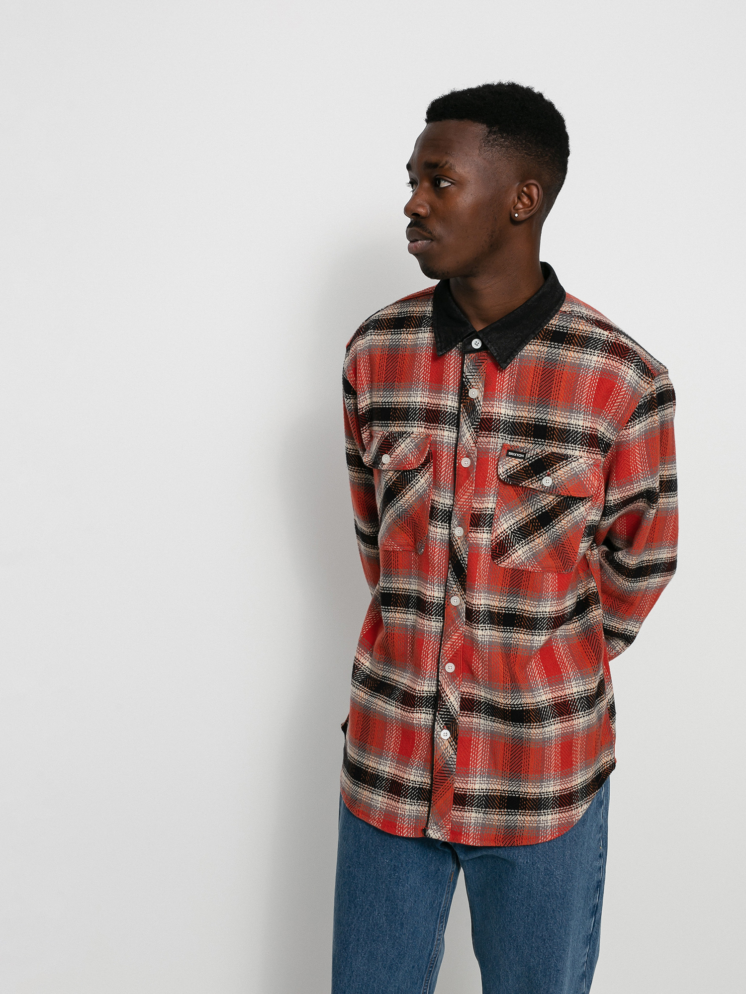 Koszula Brixton Bowery Stretch X Flannel Ls (phoenix orange)
