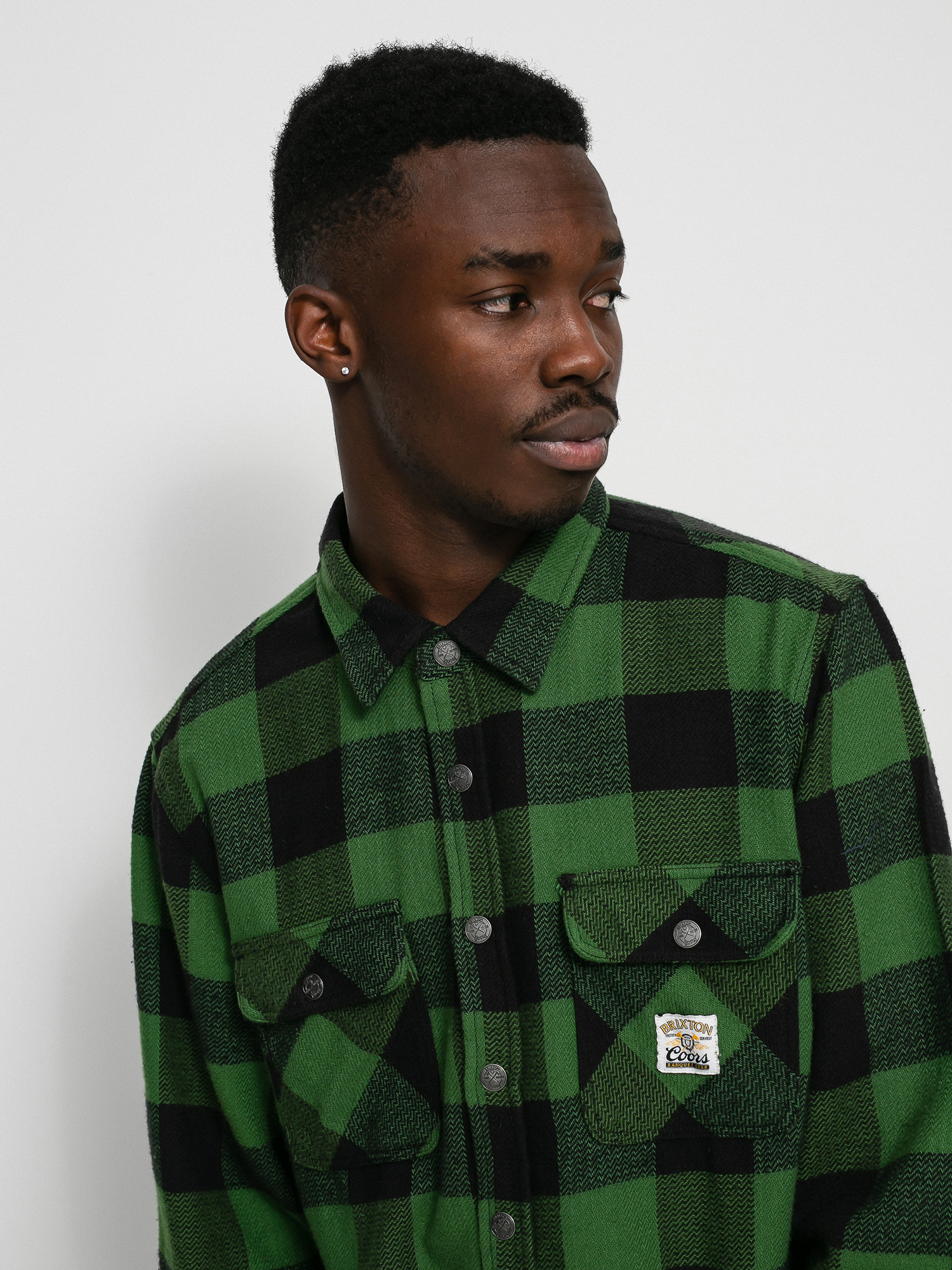 Koszula Brixton Coors Pow Bowery Flannel Ls (pine green)