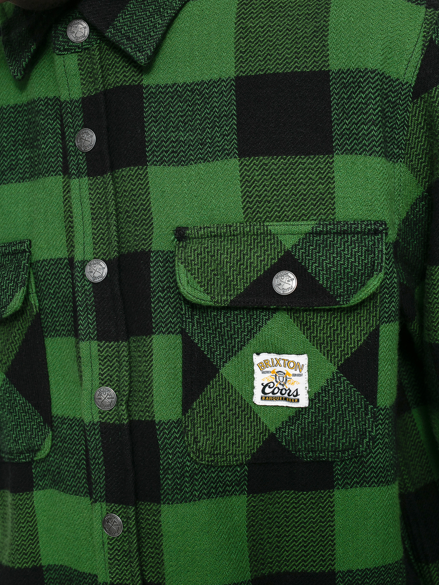 Koszula Brixton Coors Pow Bowery Flannel Ls (pine green)