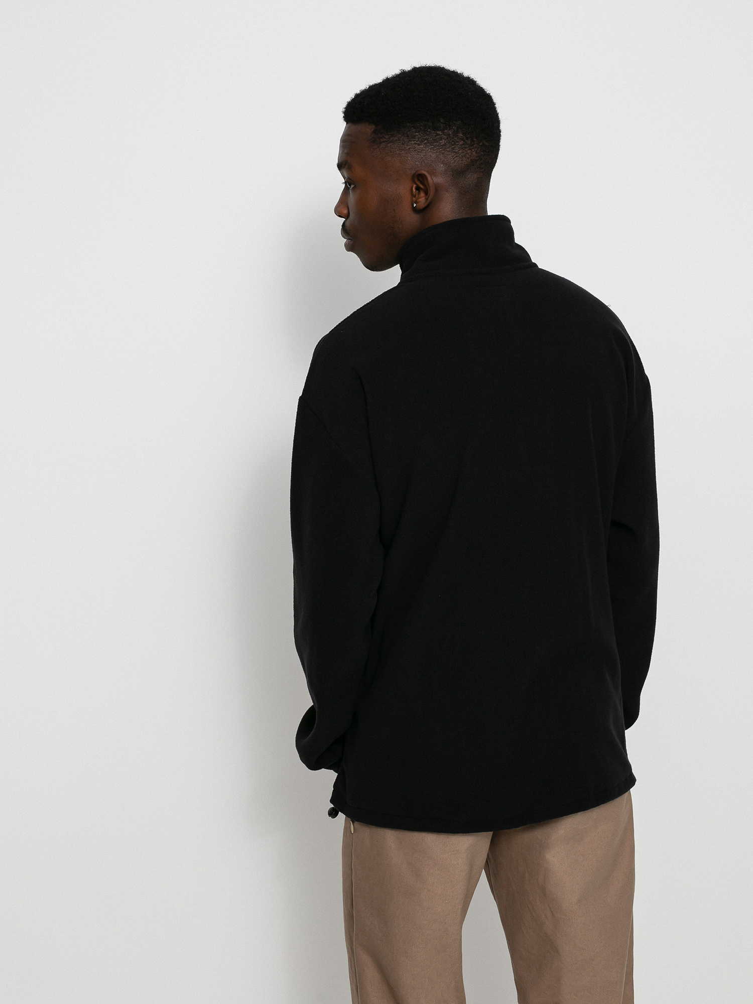 Bluza z kapturem Brixton Beta Mock Neck 1/2 Zip HD (black)