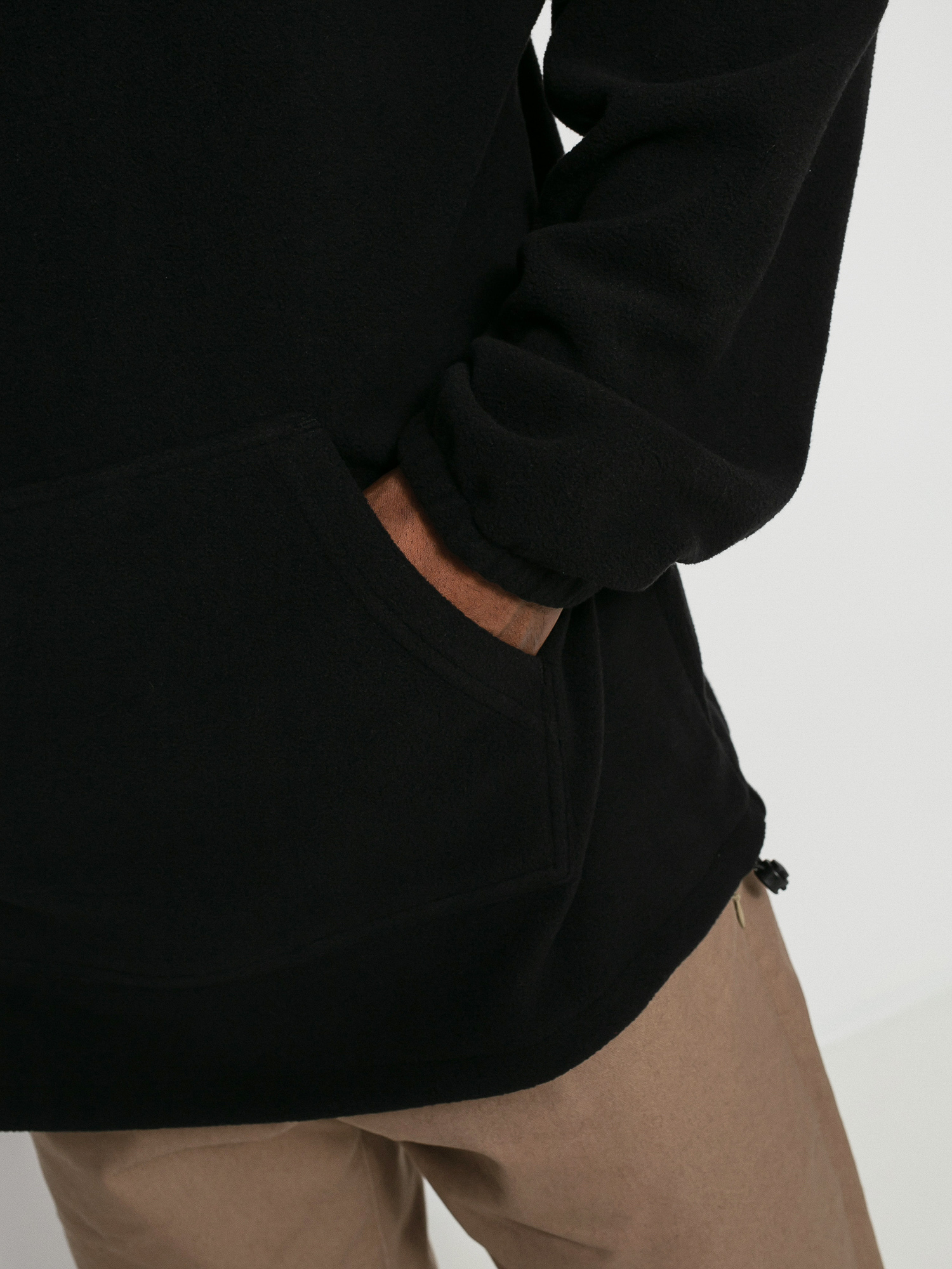 Bluza z kapturem Brixton Beta Mock Neck 1/2 Zip HD (black)