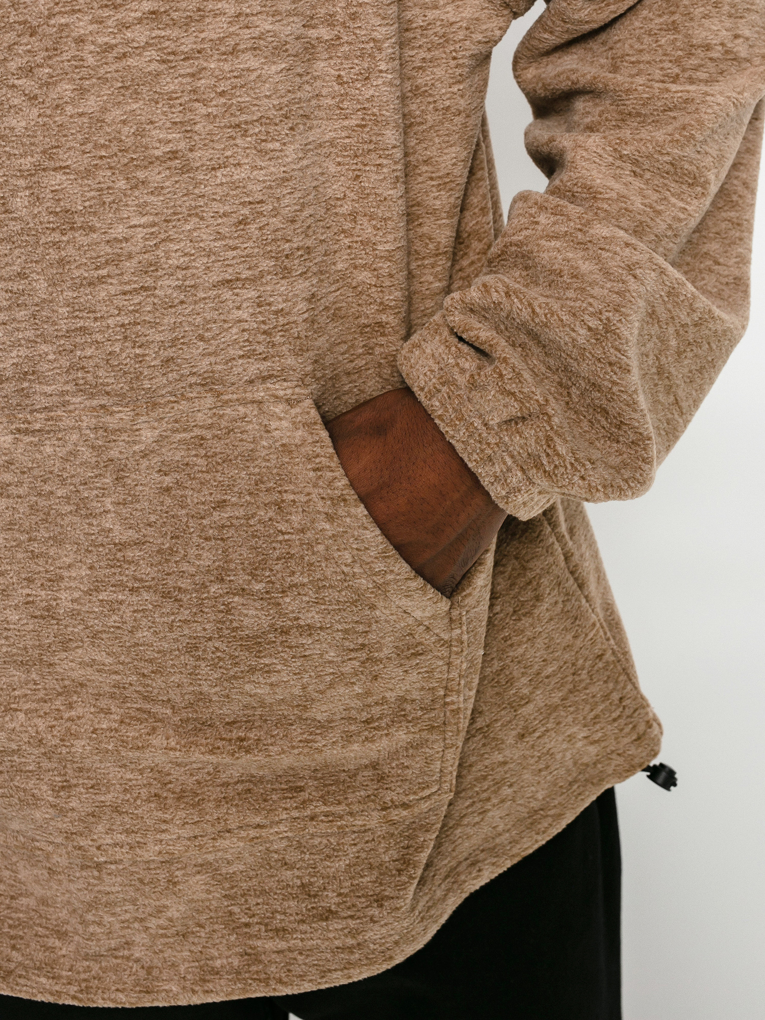 Bluza z kapturem Brixton Beta Mock Neck 1/2 Zip HD (oatmeal)