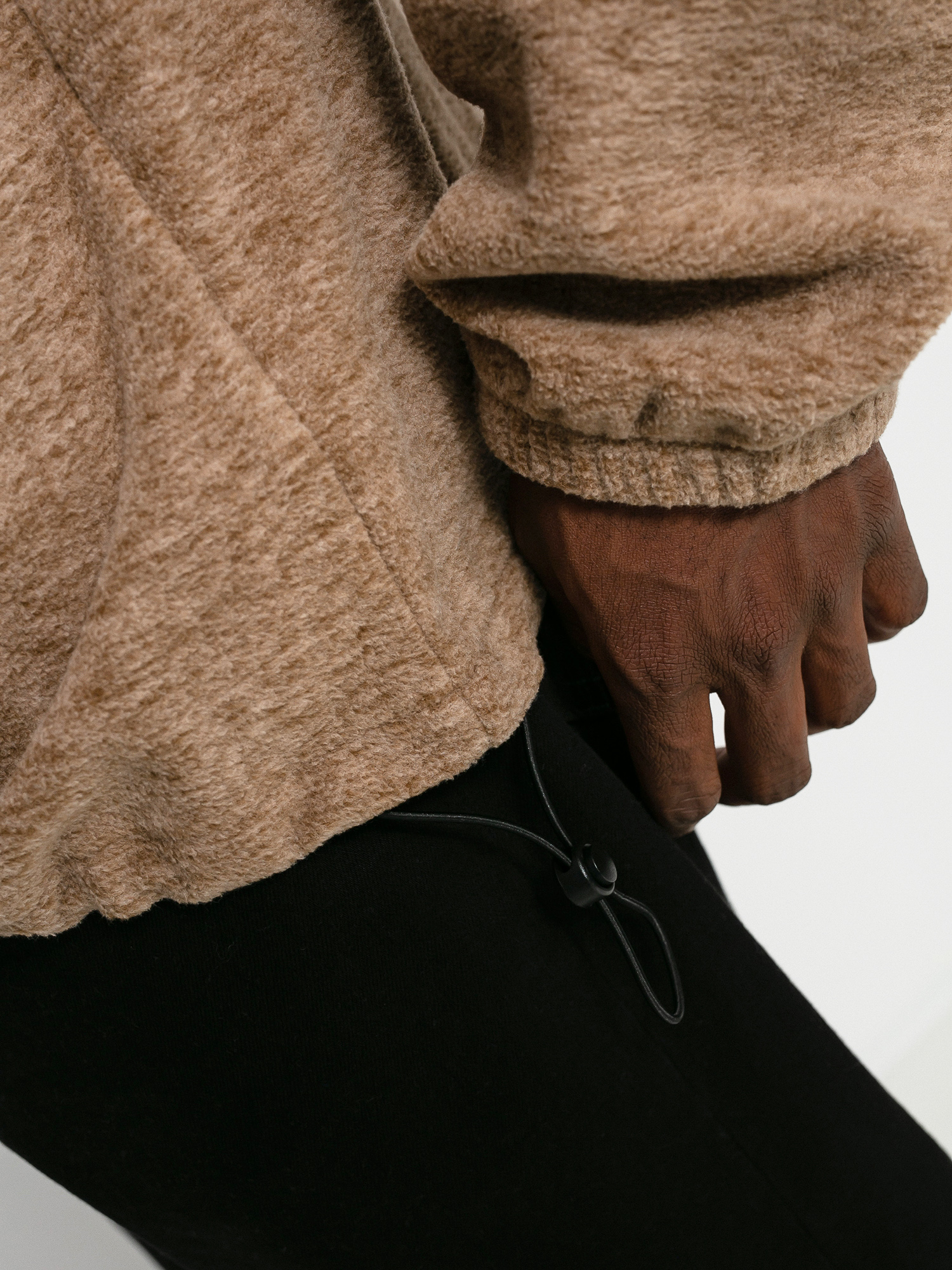 Bluza z kapturem Brixton Beta Mock Neck 1/2 Zip HD (oatmeal)