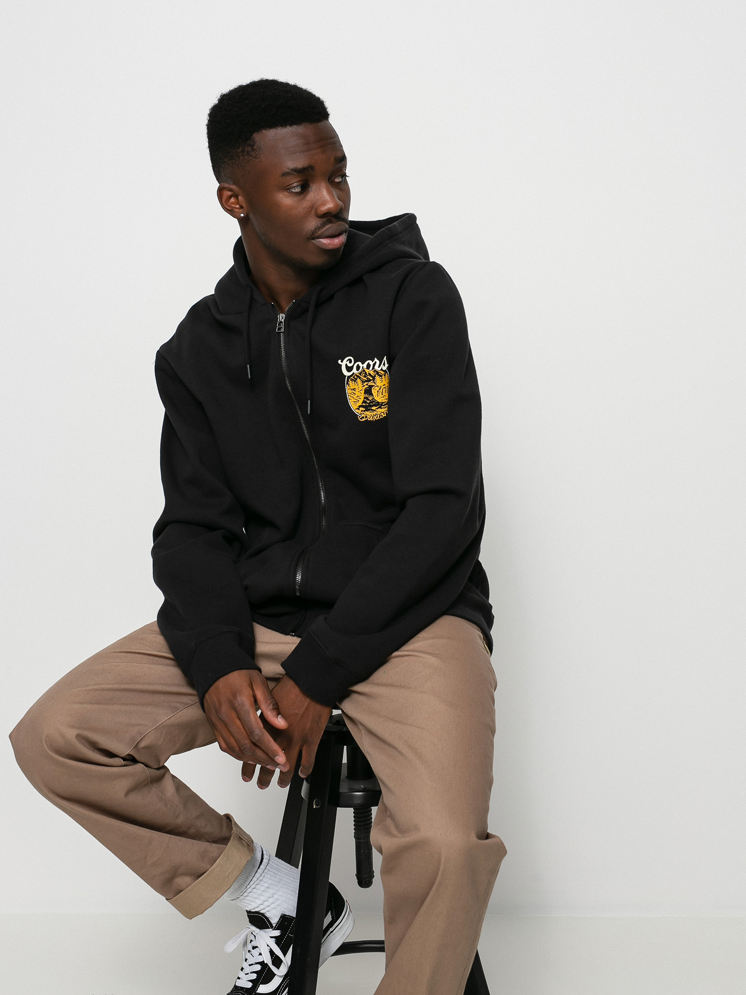 Bluza z kapturem Brixton Coors Rocky Full Zip (black)