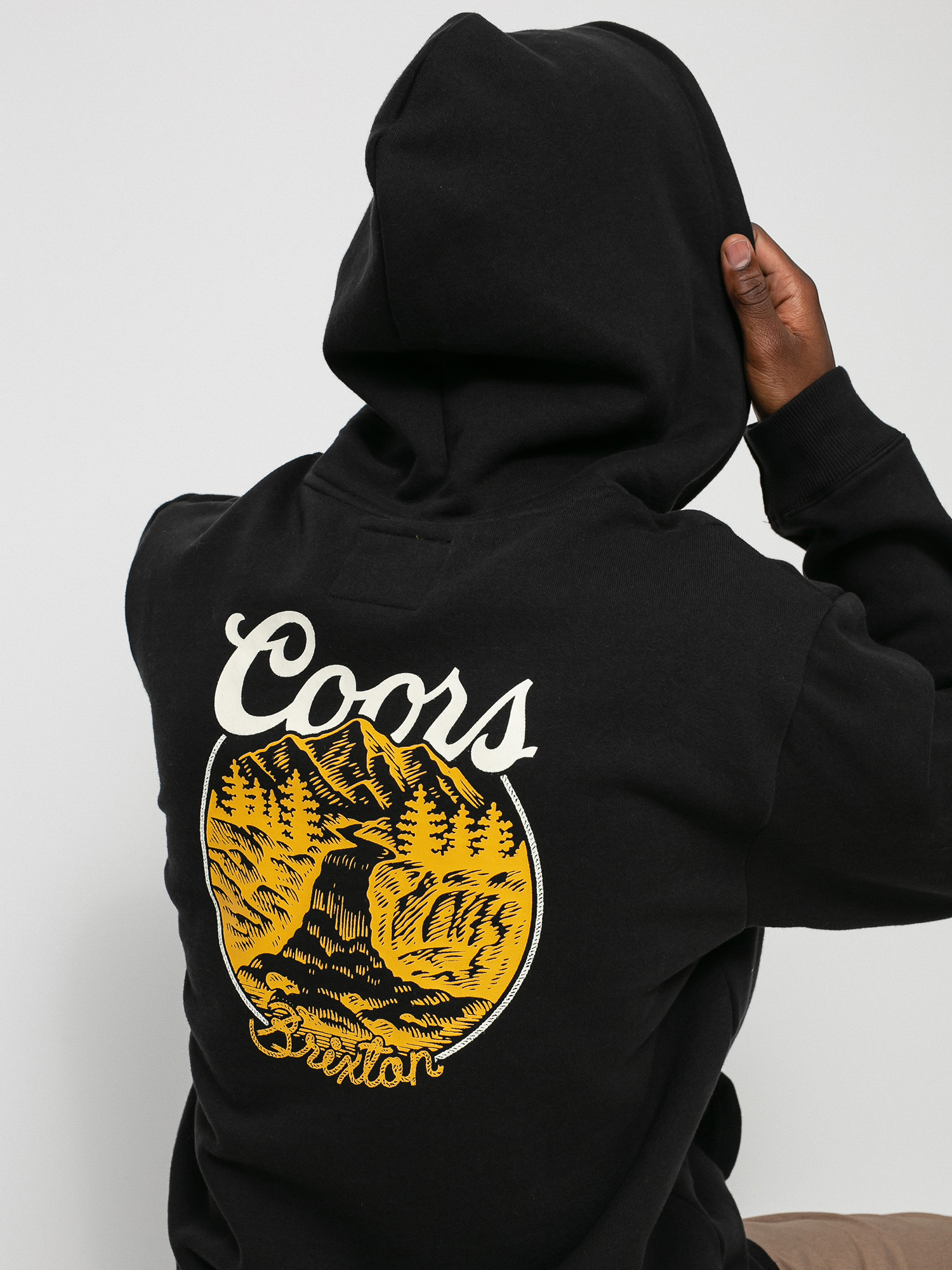 Bluza z kapturem Brixton Coors Rocky Full Zip (black)