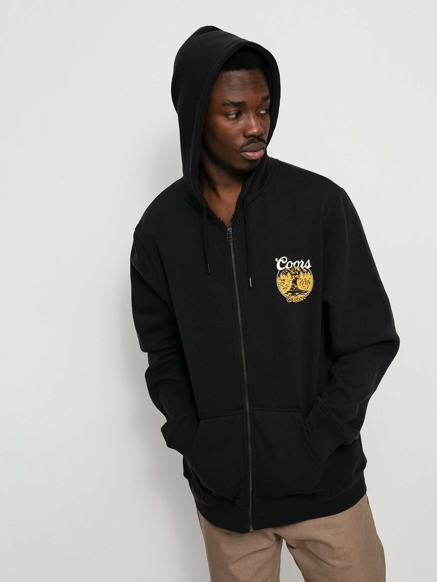 Bluza z kapturem Brixton Coors Rocky Full Zip (black)