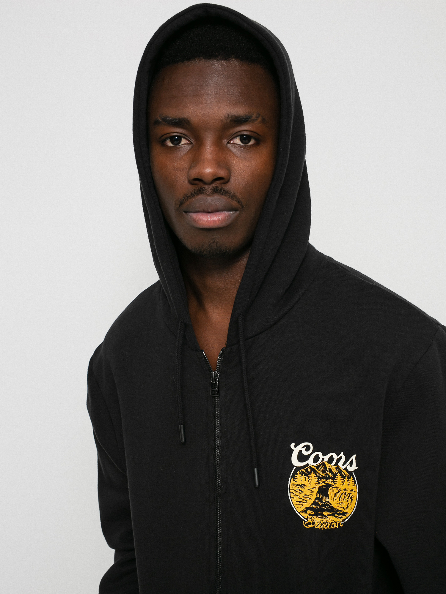 Bluza z kapturem Brixton Coors Rocky Full Zip (black)