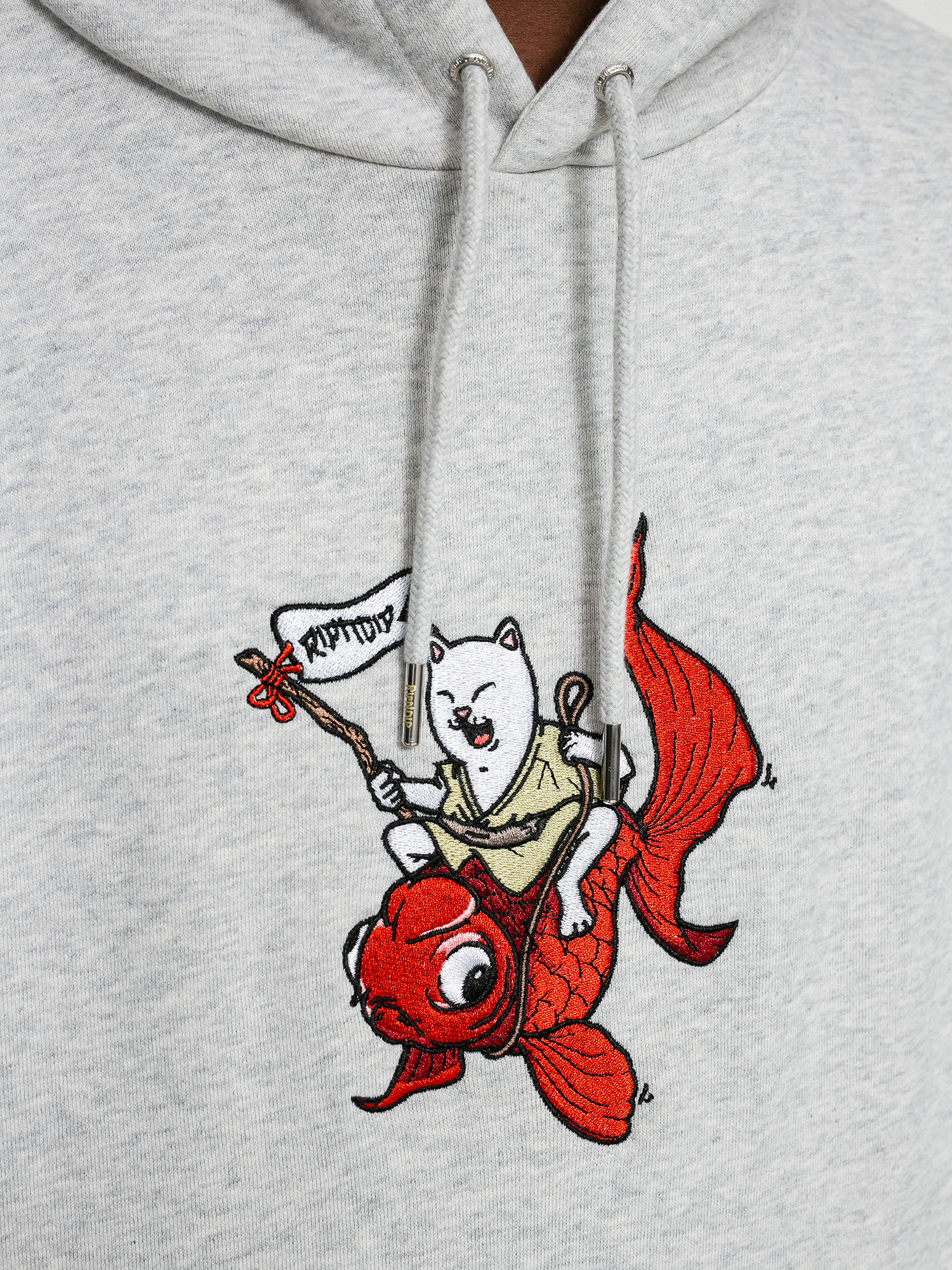 Bluza z kapturem RipNDip Master Nermal San HD (ash heather)