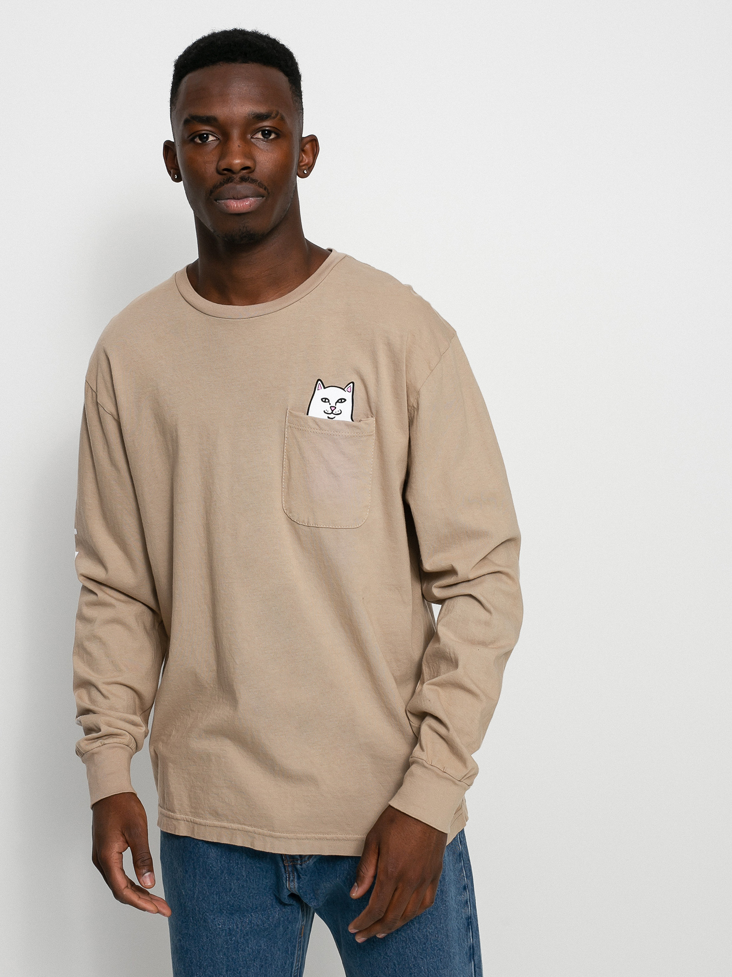 Longsleeve RipNDip Lord Nermal (almond)