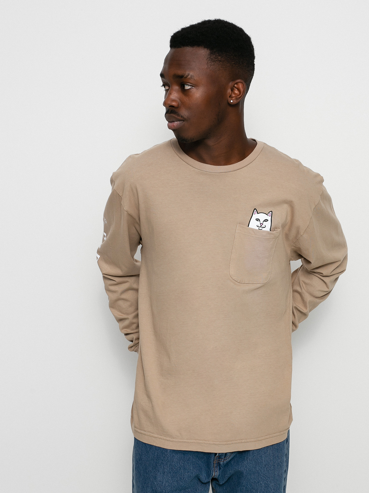 Longsleeve RipNDip Lord Nermal (almond)