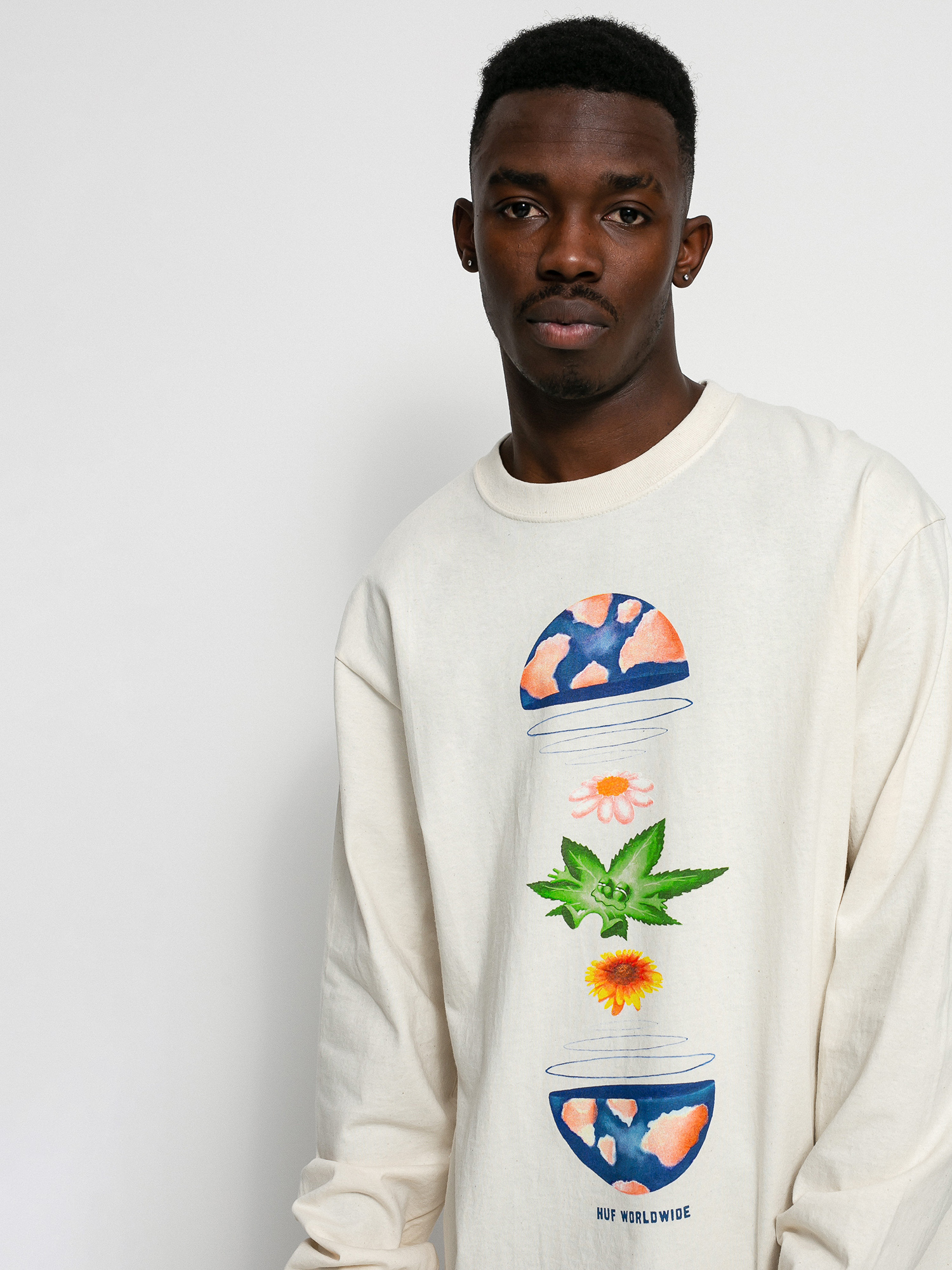 Longsleeve HUF We Are The World (natural)