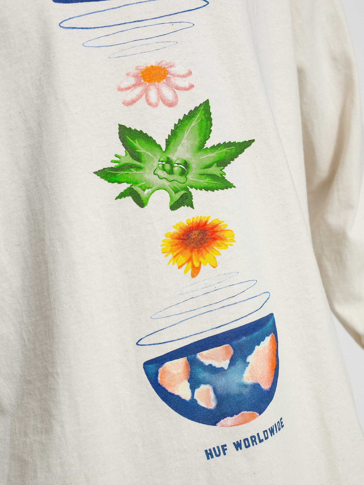 Longsleeve HUF We Are The World (natural)