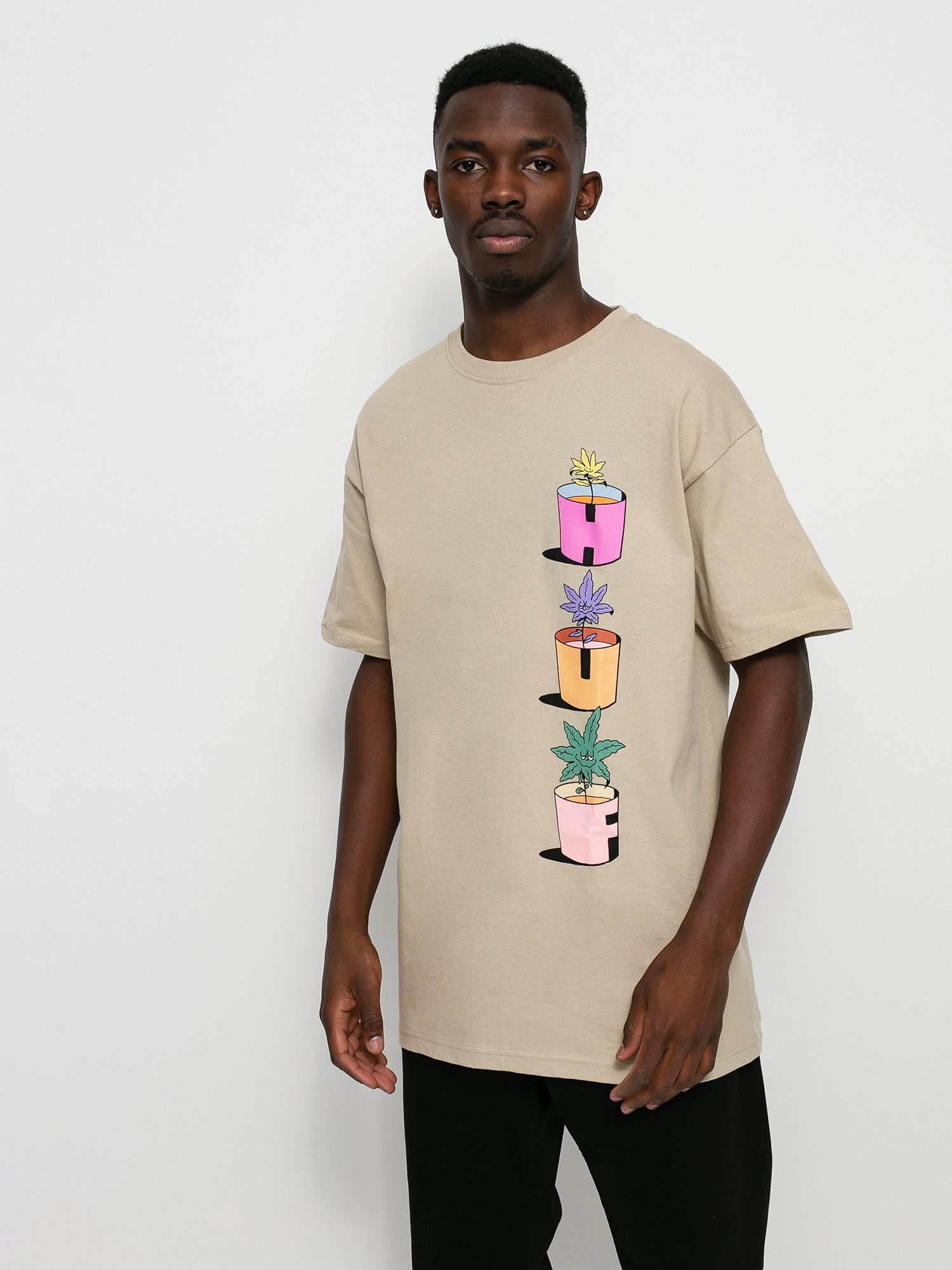 T-shirt HUF Water Your Garden (light sand)