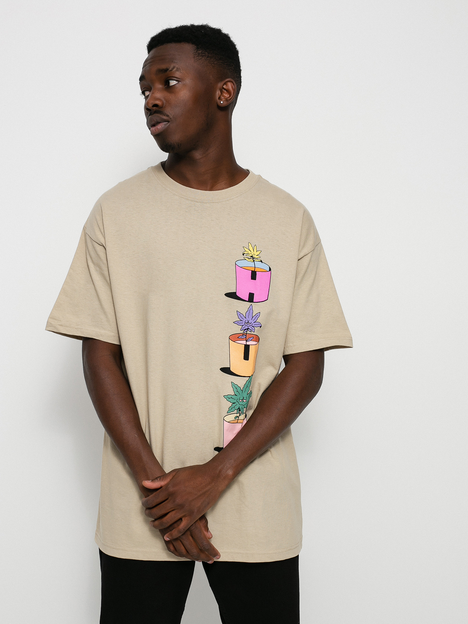 T-shirt HUF Water Your Garden (light sand)