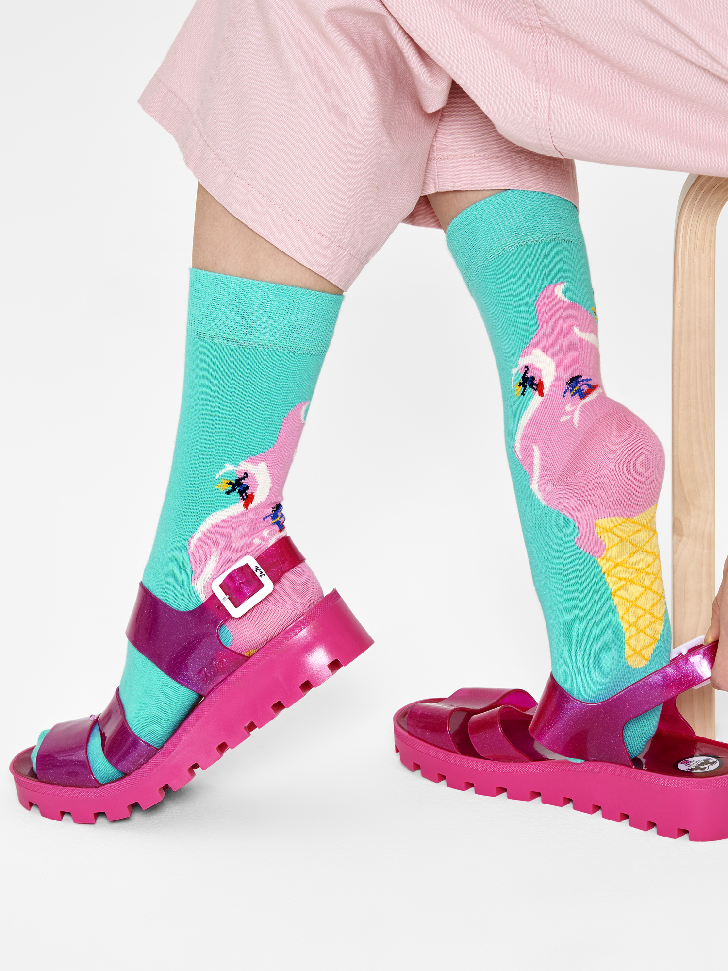 Skarpetki Happy Socks Surfs Up (mint/pink)